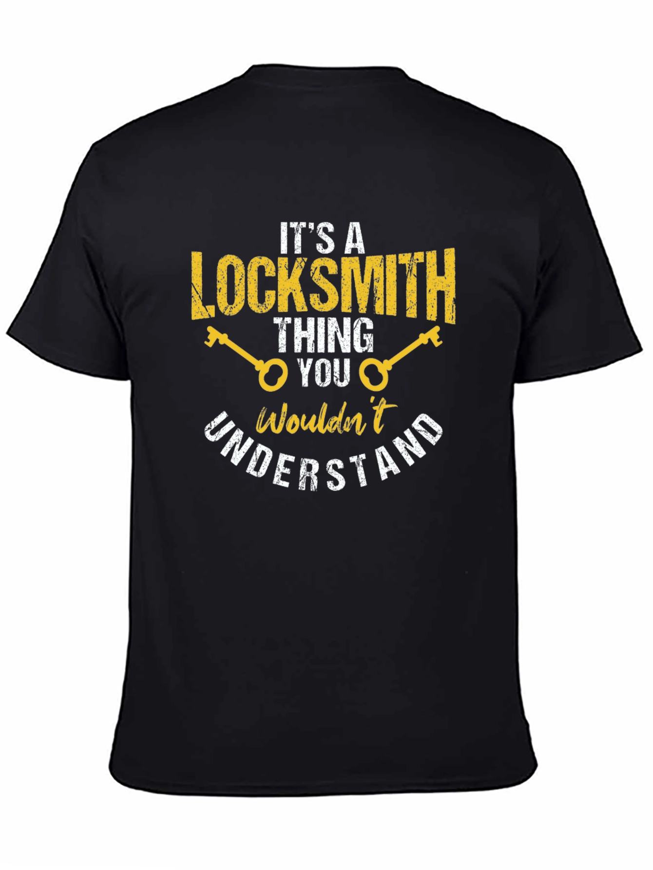 Black Locksmith Thing T-Shirt - Funny Profession Tee view 4