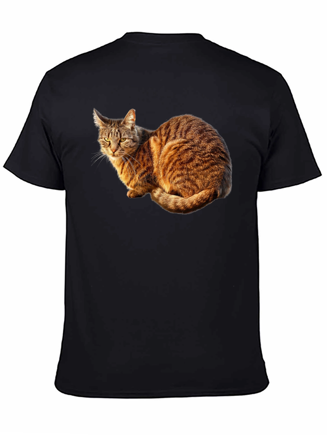 Black Cat Graphic Black T-Shirt - Unique Design view 4