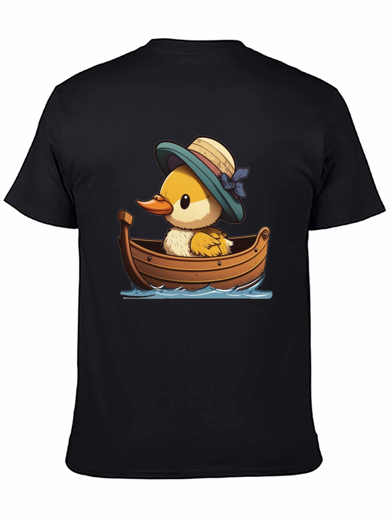 Black Duckling in Boat Graphic Tee view 4
