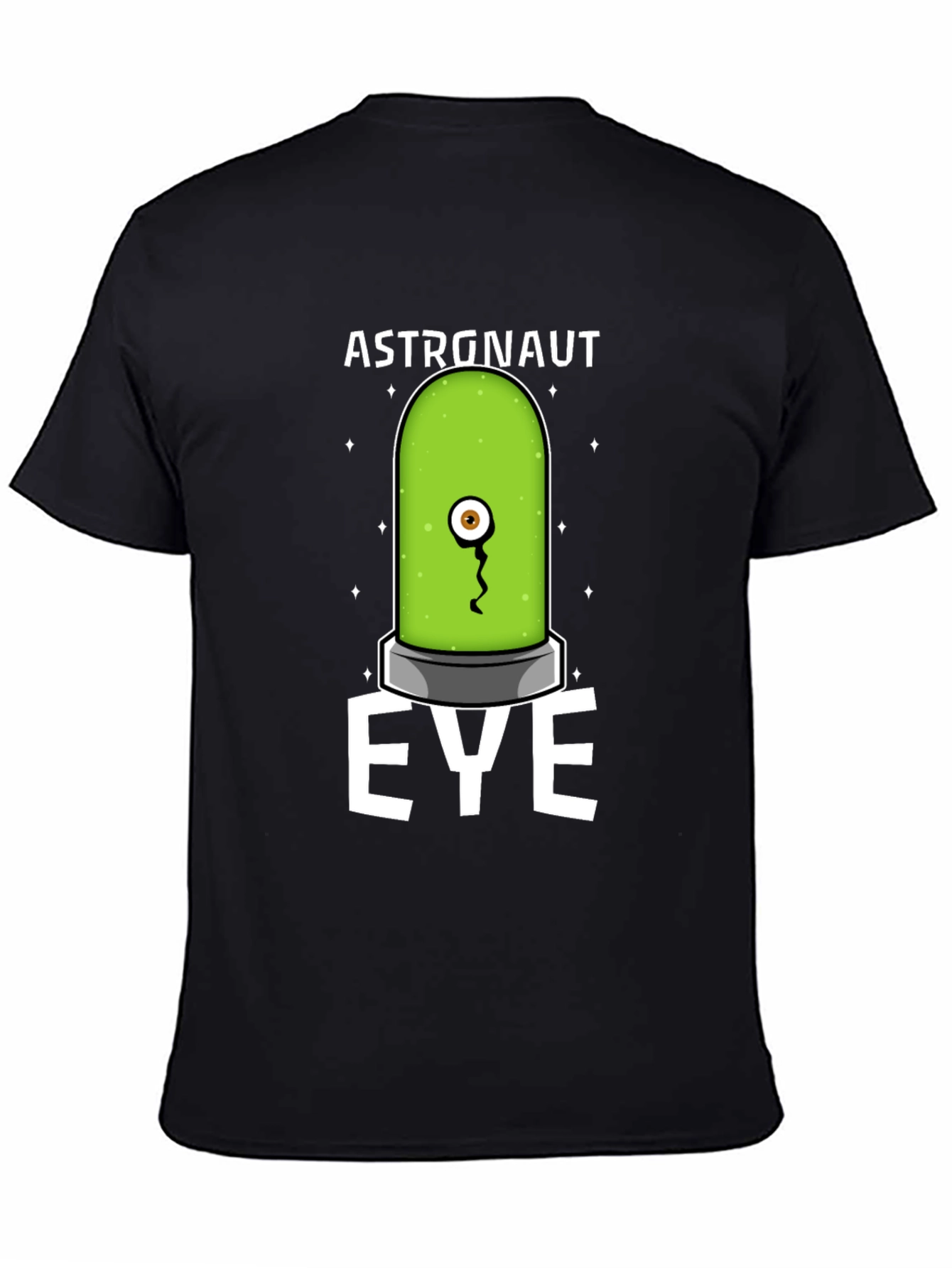 Black Astronaut Eye T-Shirt - Quirky Graphic Tee view 4