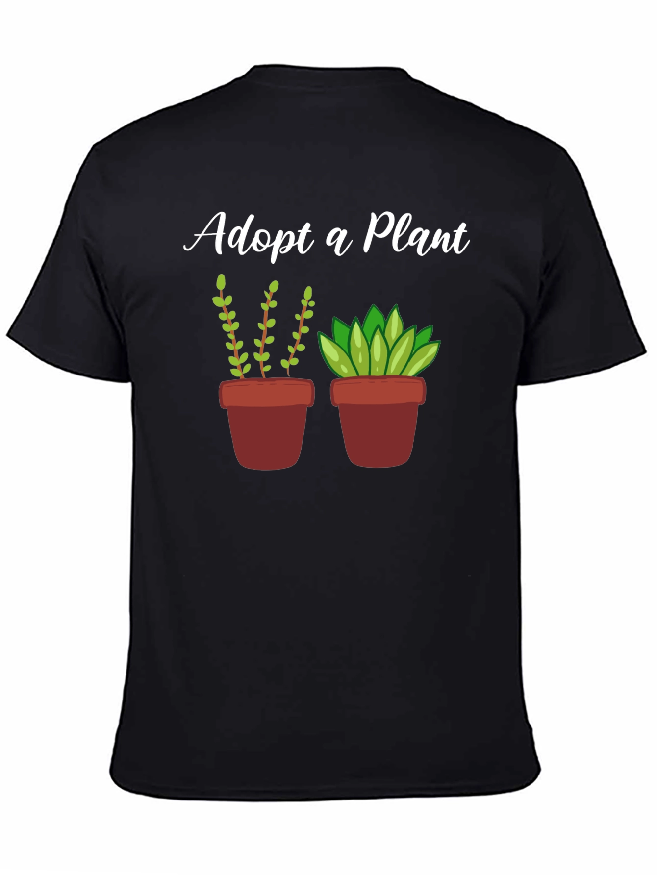 Black Adopt a Plant Graphic T-Shirt view 4