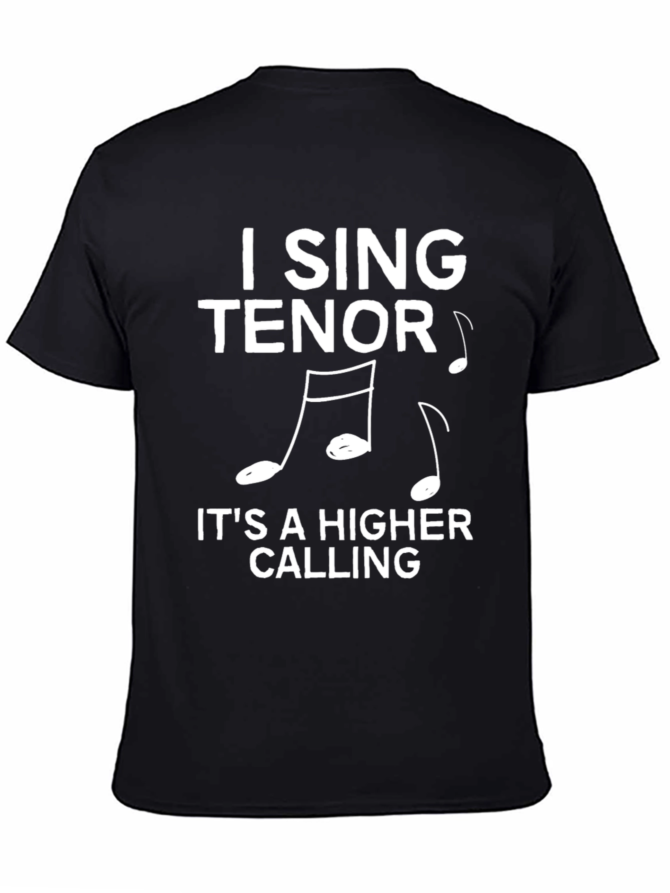 Black I Sing Tenor T-Shirt - Higher Calling Music Tee view 4