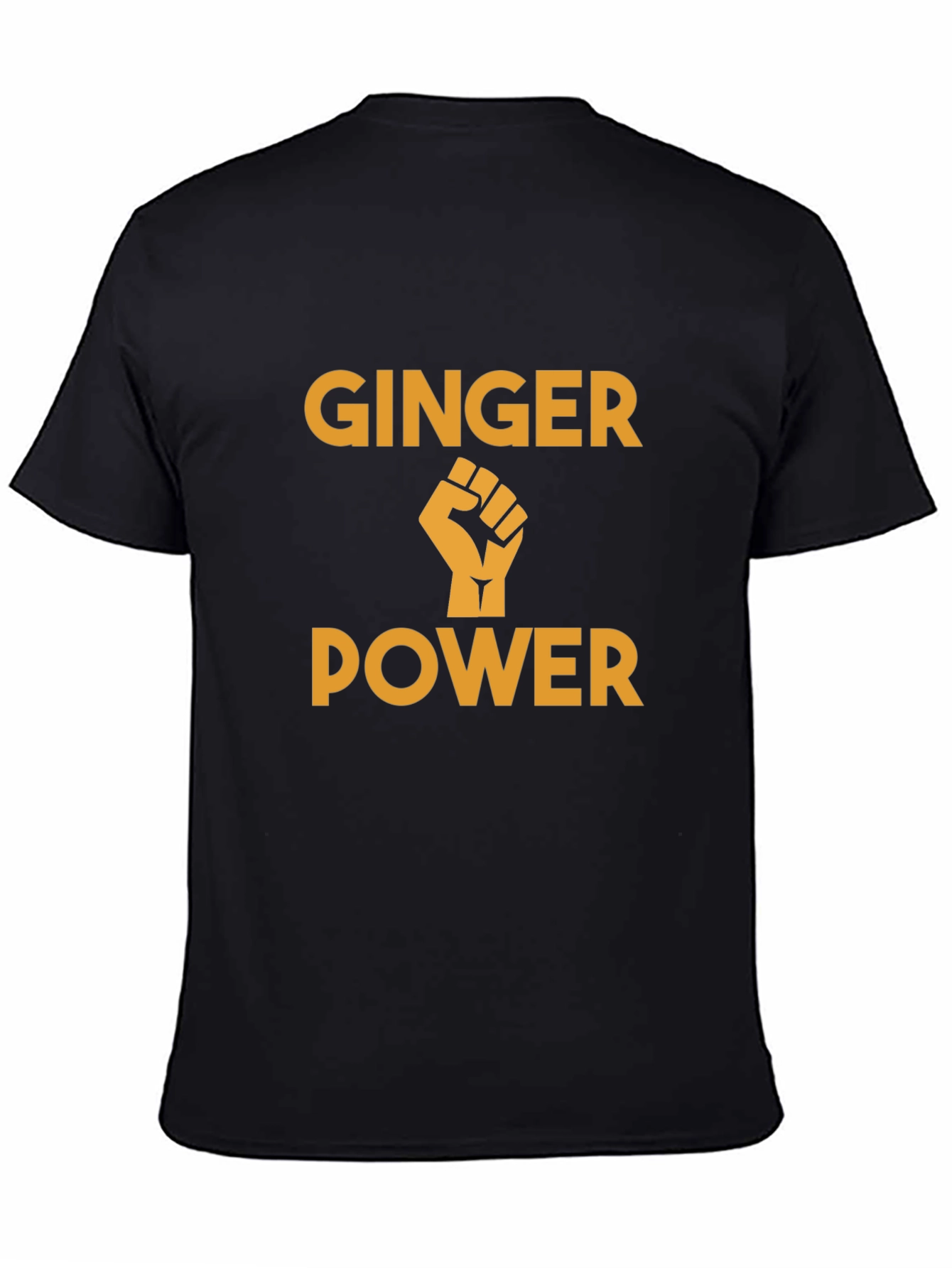 Black Ginger Power T-Shirt - Black Graphic Tee view 4
