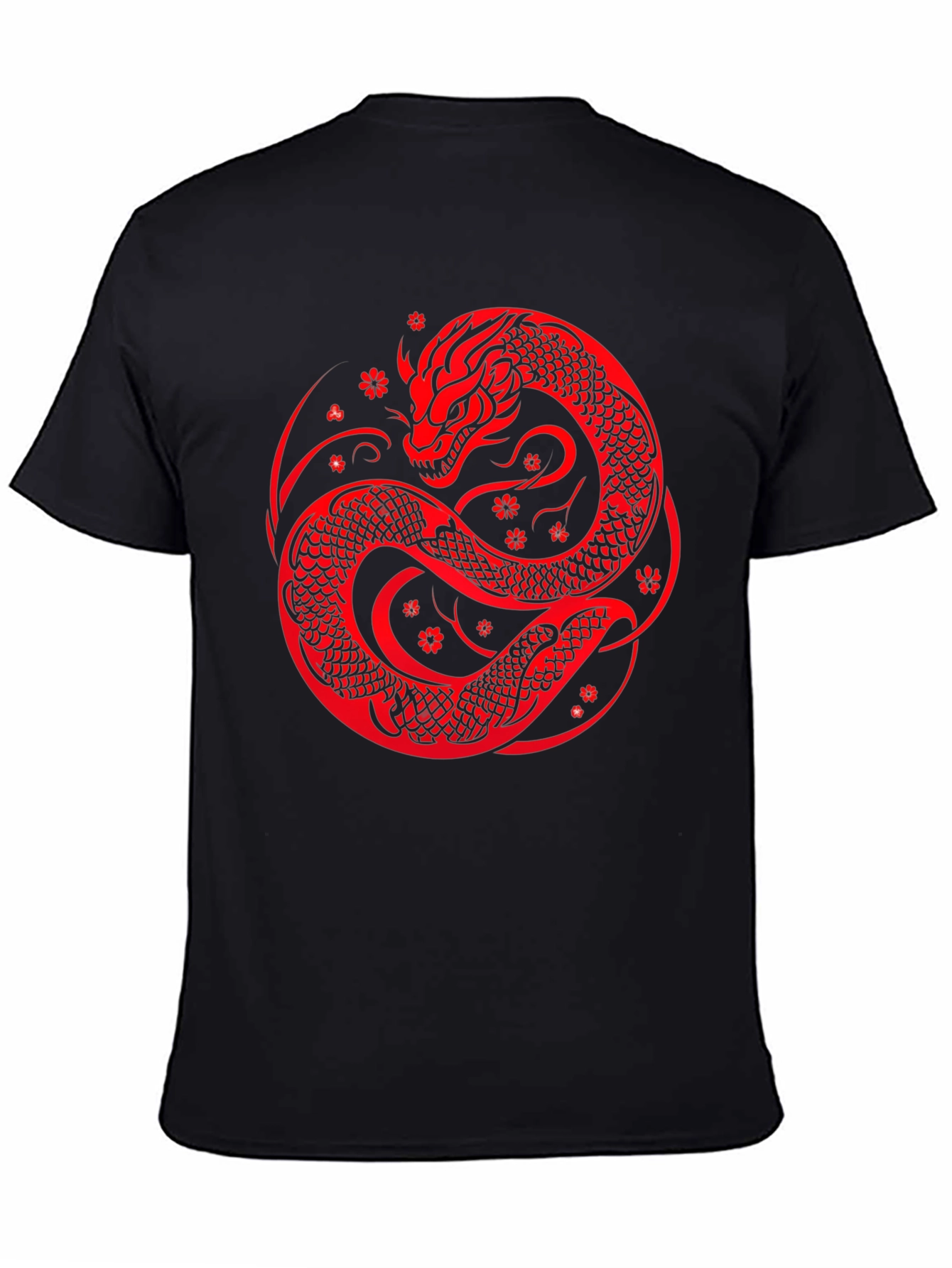 Black Dragon Circle Graphic Tee view 4