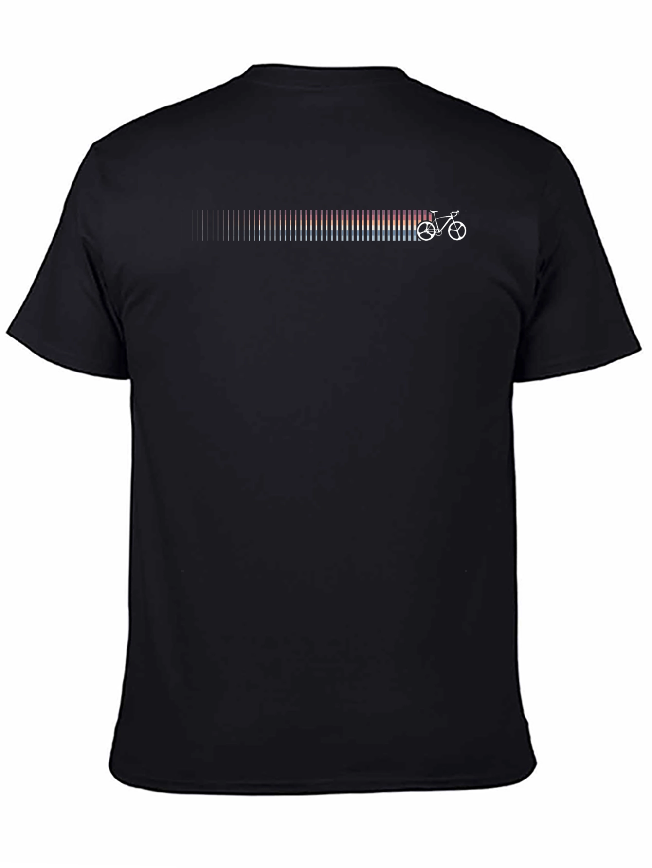Black Colorful Bike Graphic T-Shirt view 4