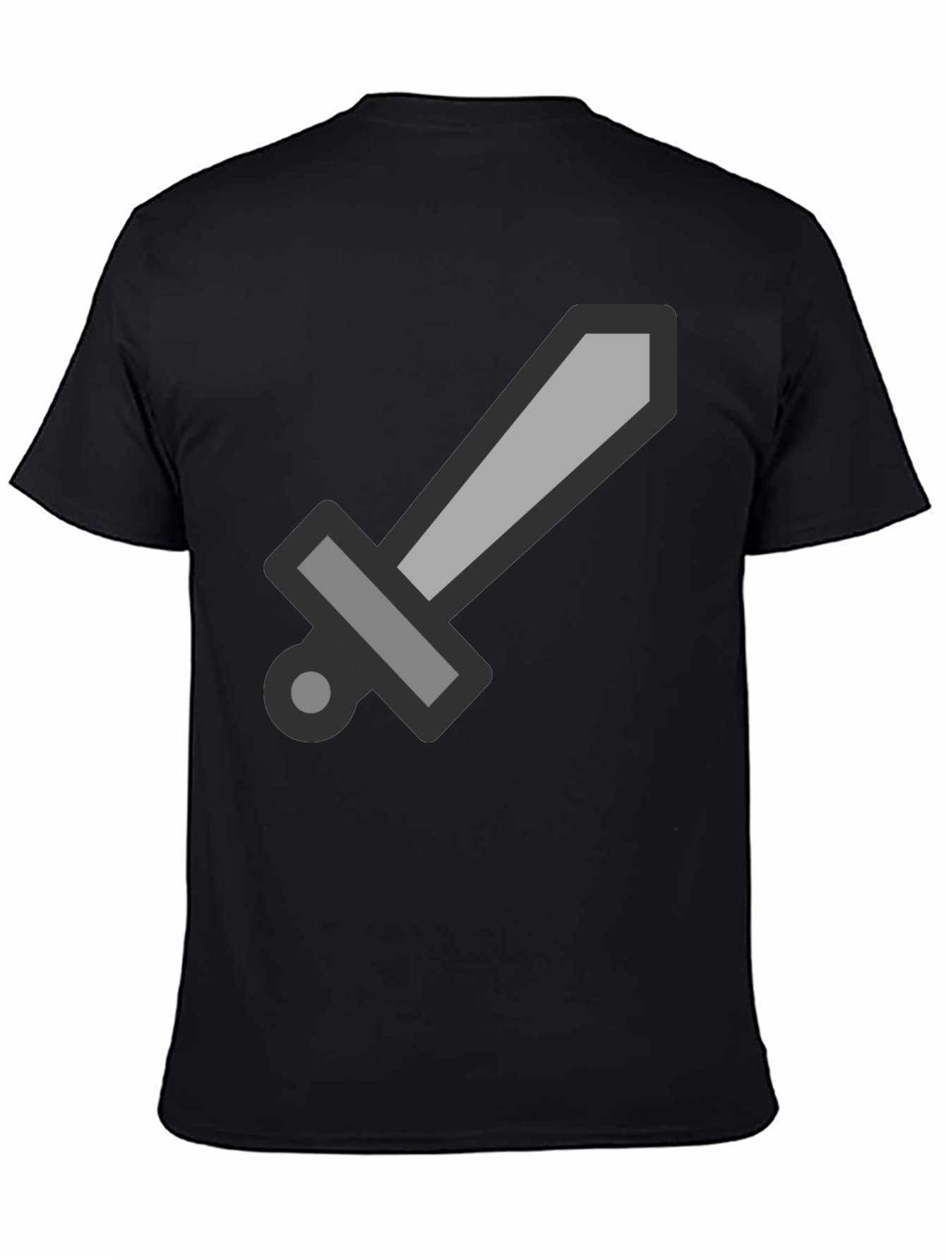 Black Sword Graphic Tee - Stylish Black Cotton T-Shirt view 4