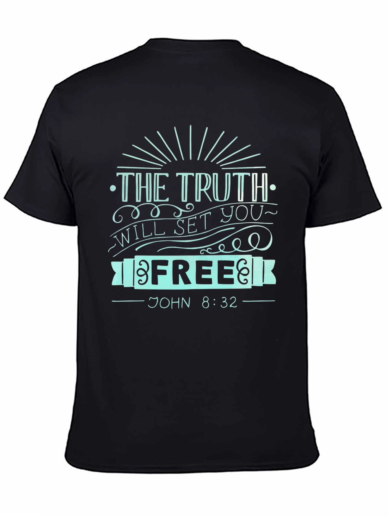 Black The Truth Will Set You Free Graphic Tee view 4