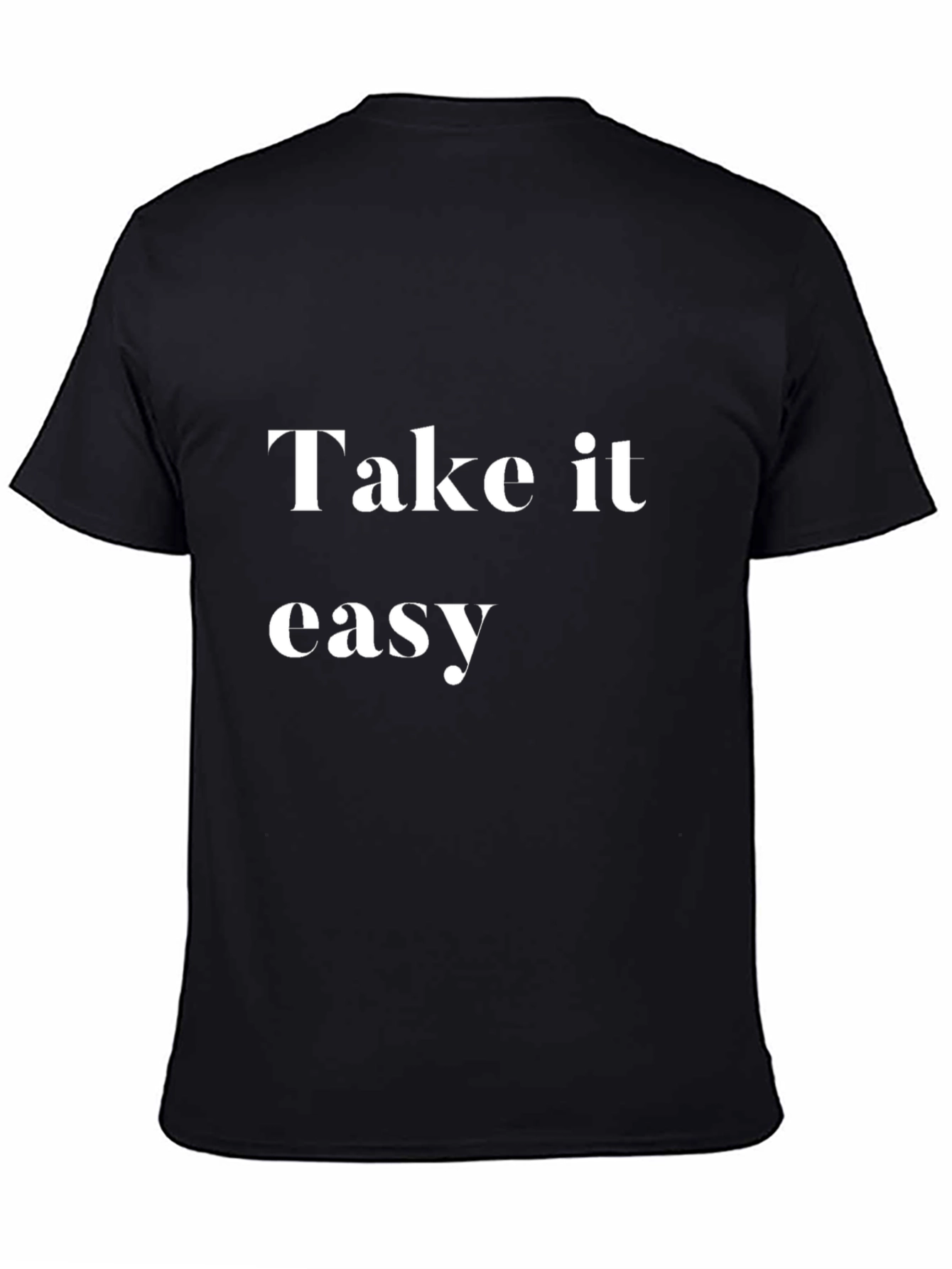 Black Relaxed Fit 'Take It Easy' Graphic Tee view 4