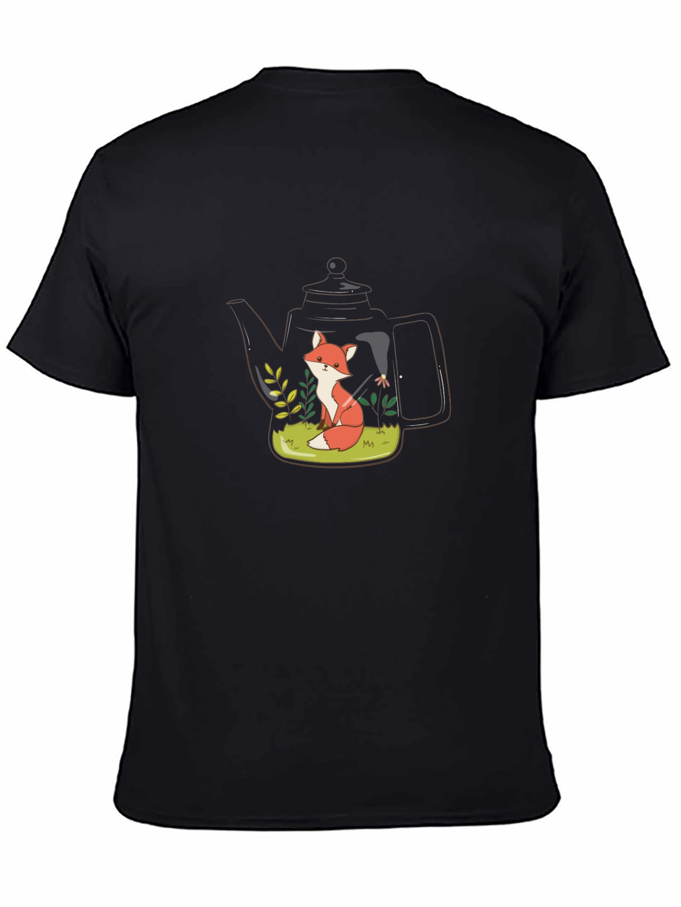 Black Fox Teapot Graphic Tee view 4