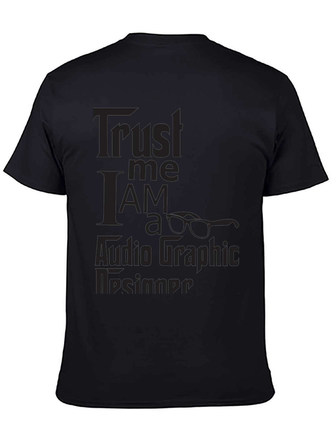 Black Trust Me I'm a Graphic Designer Black T-Shirt view 4