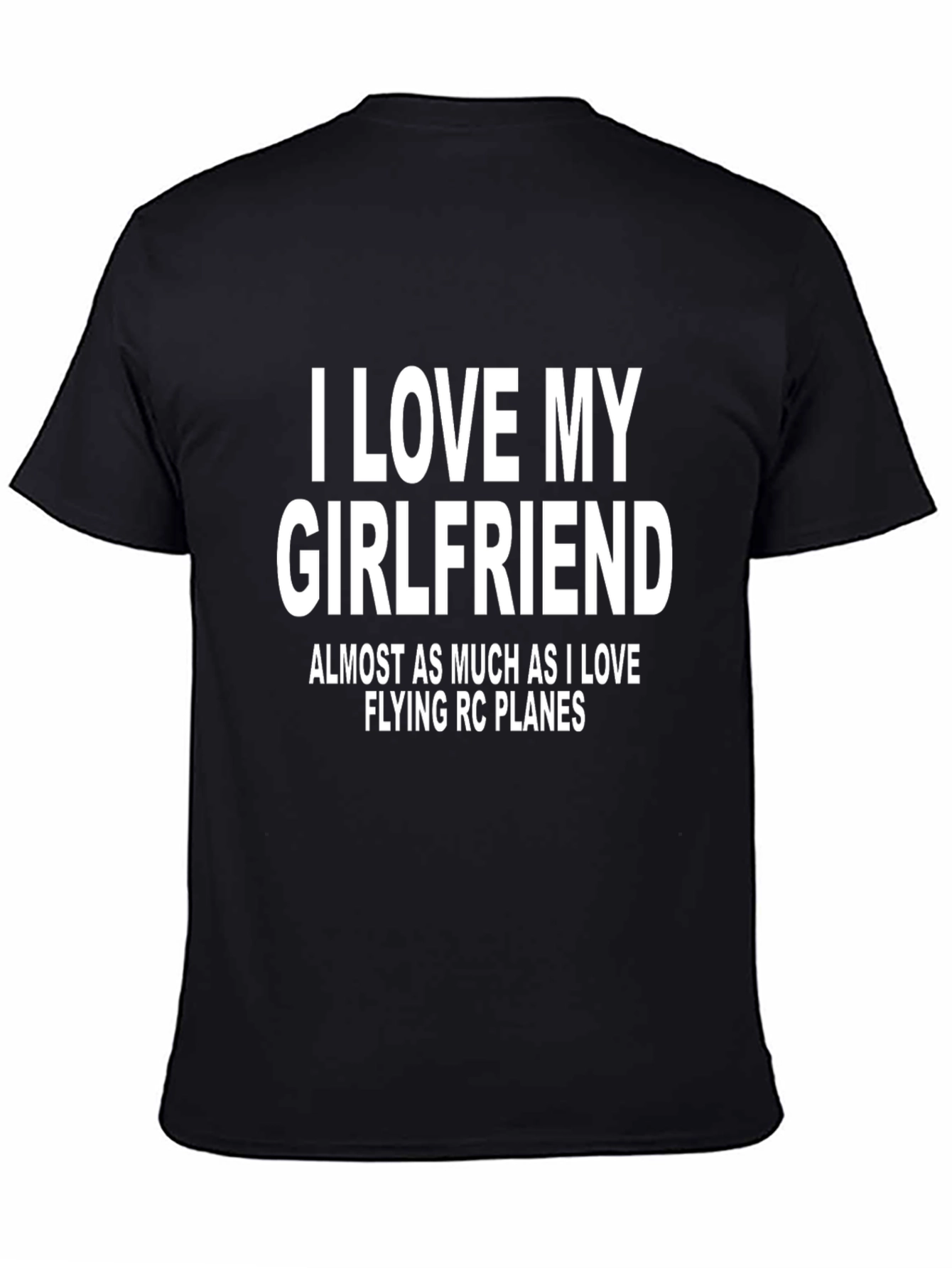 Black I Love My Girlfriend RC Planes Graphic Tee view 4