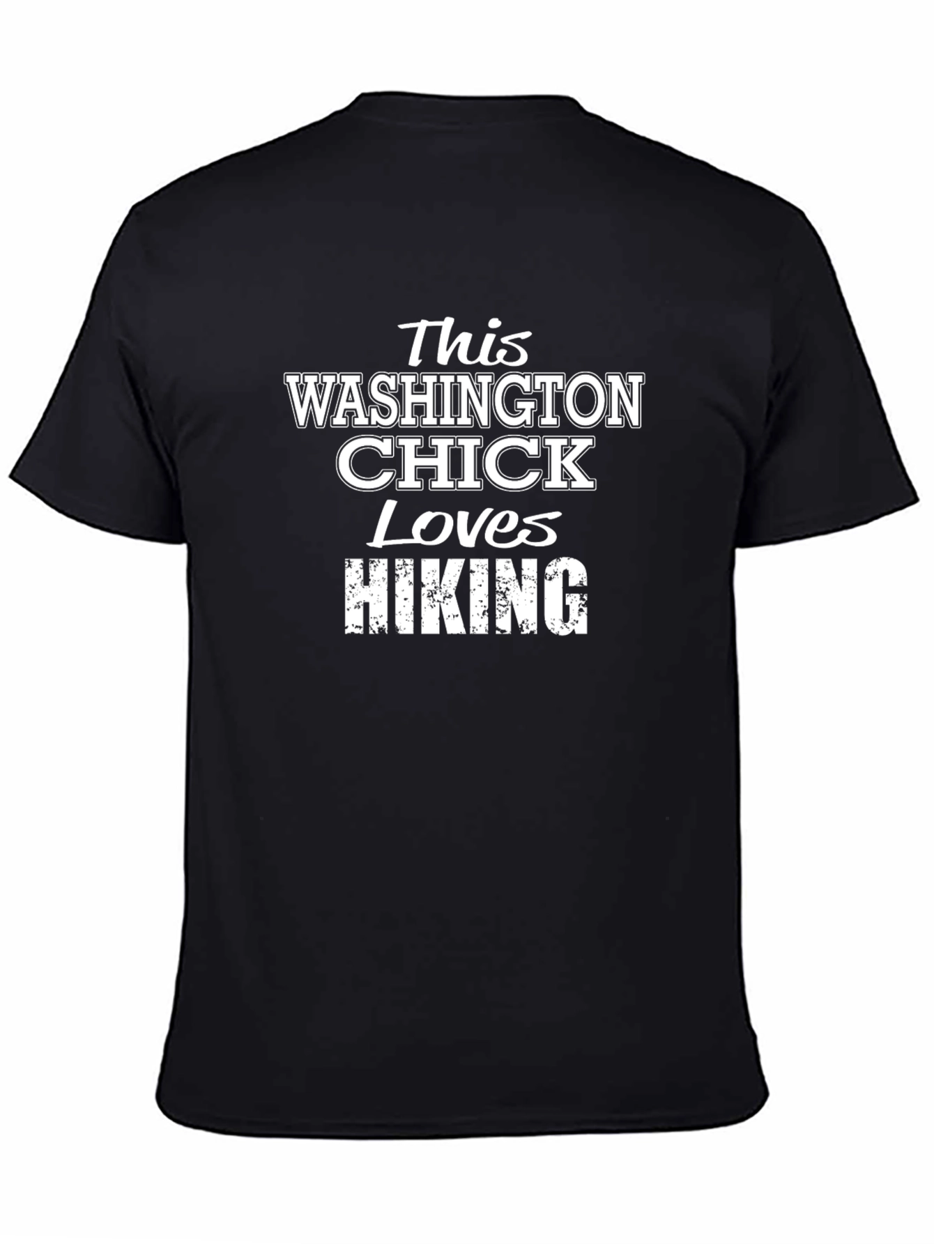 Washington Chick Loves Hiking Graphic Tee - 4