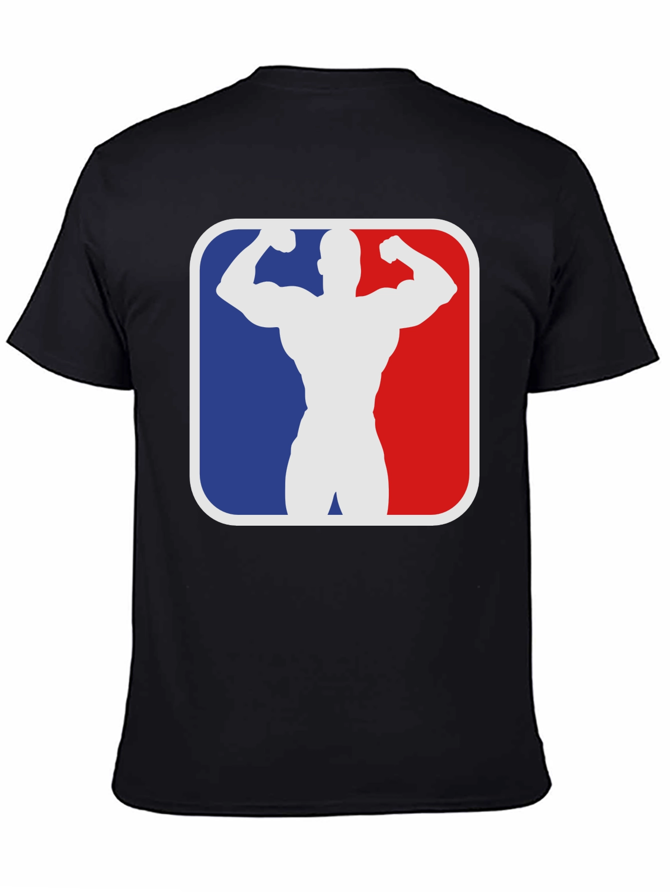 Black Muscle Bodybuilding Gym T-Shirt - Black view 4