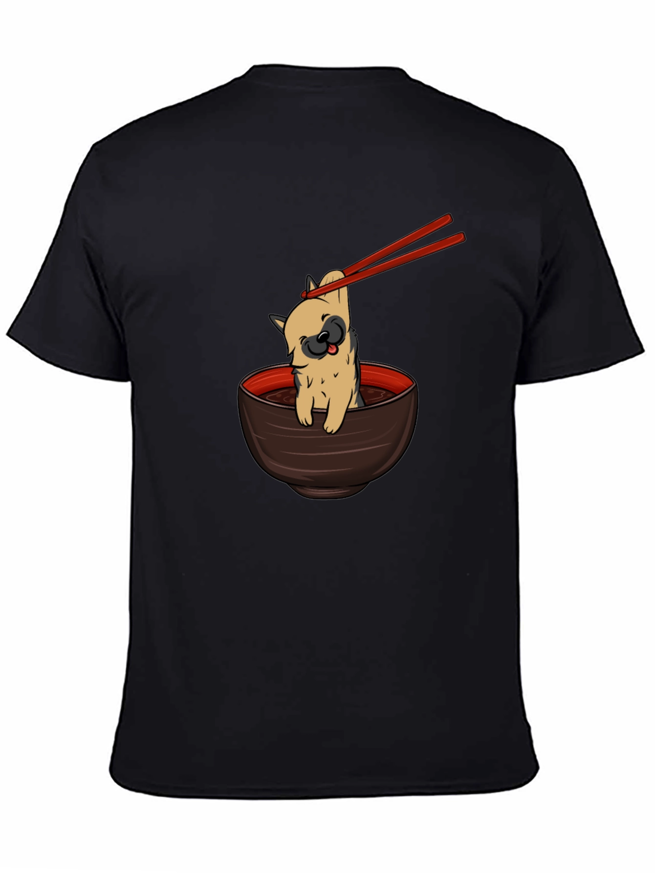 Black Ramen Dog Graphic Tee - Black view 4