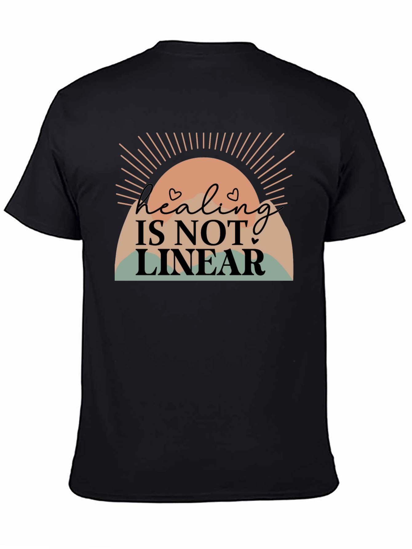 Black Healing Is Not Linear Graphic Tee view 4