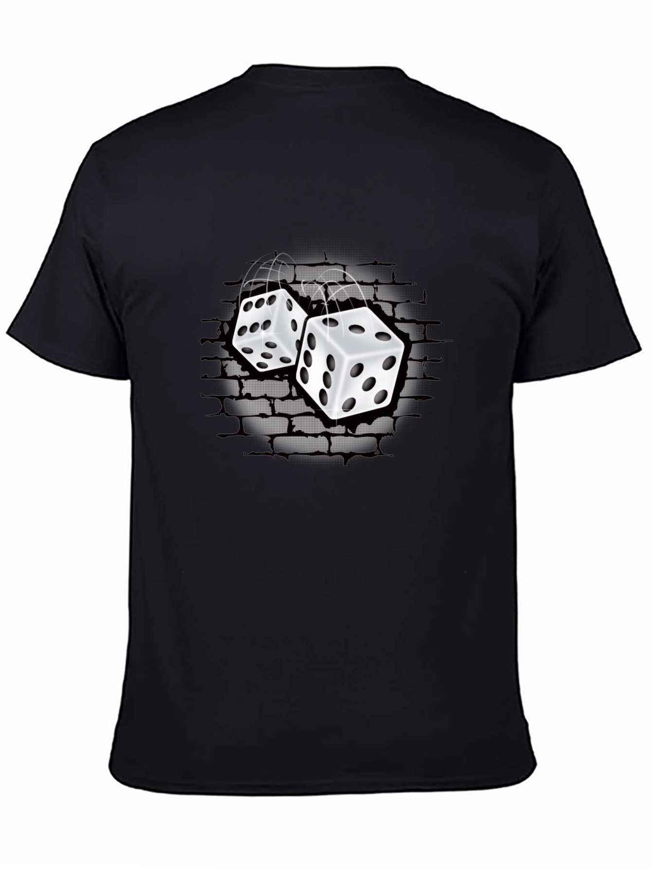 Black Rolling Dice Graphic T-Shirt - Black view 4