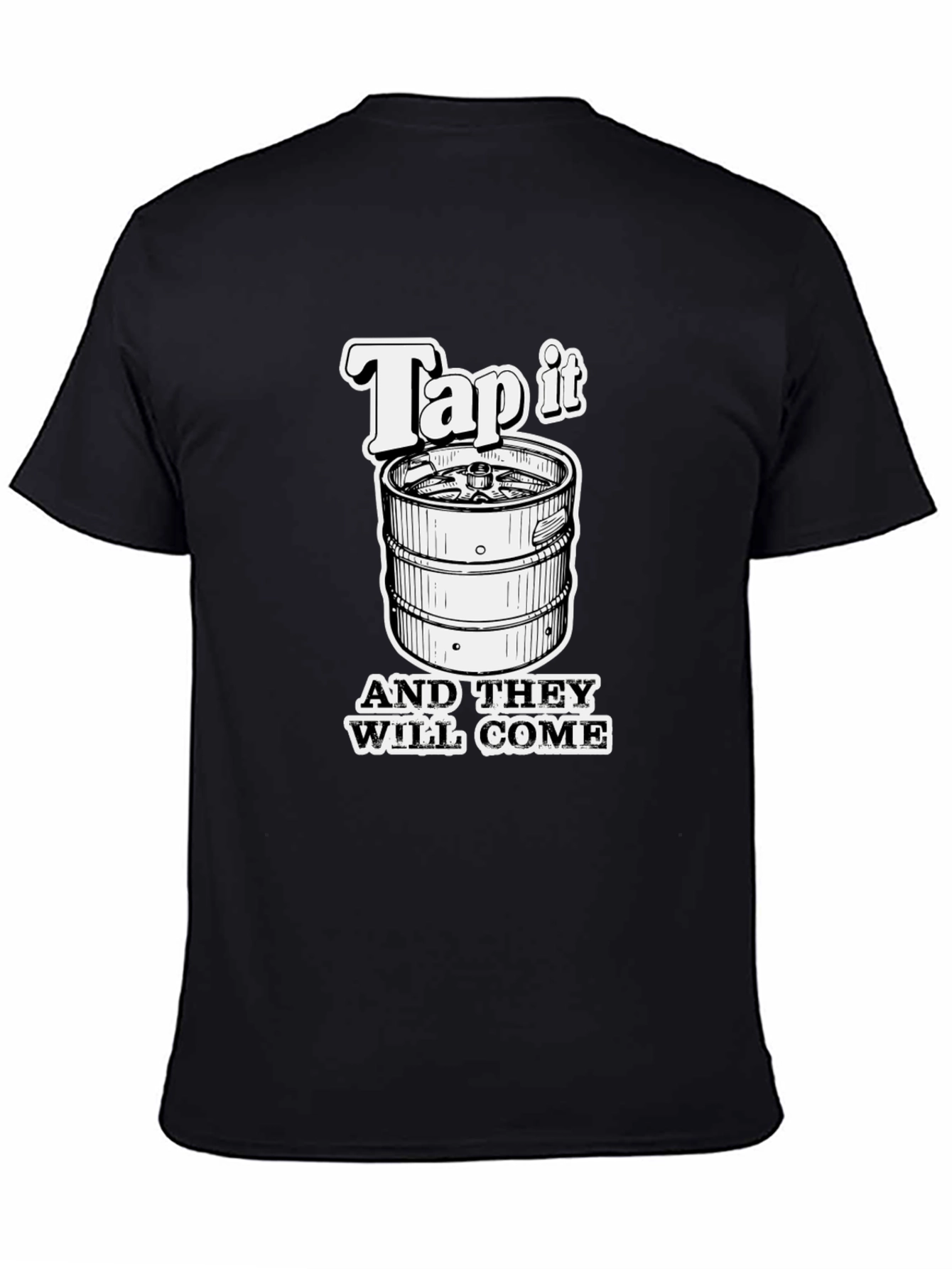 Black Tap It Funny Beer Keg T-Shirt view 4