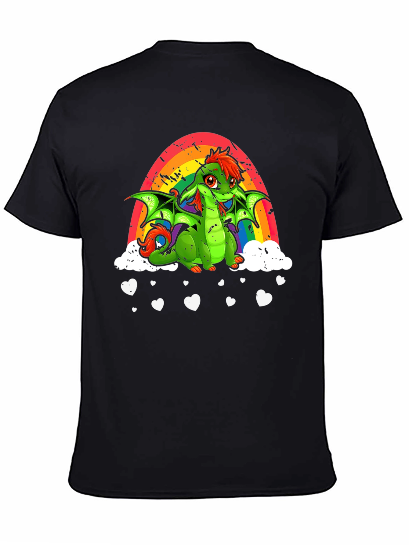 Rainbow Dragon Graphic T-Shirt - 4
