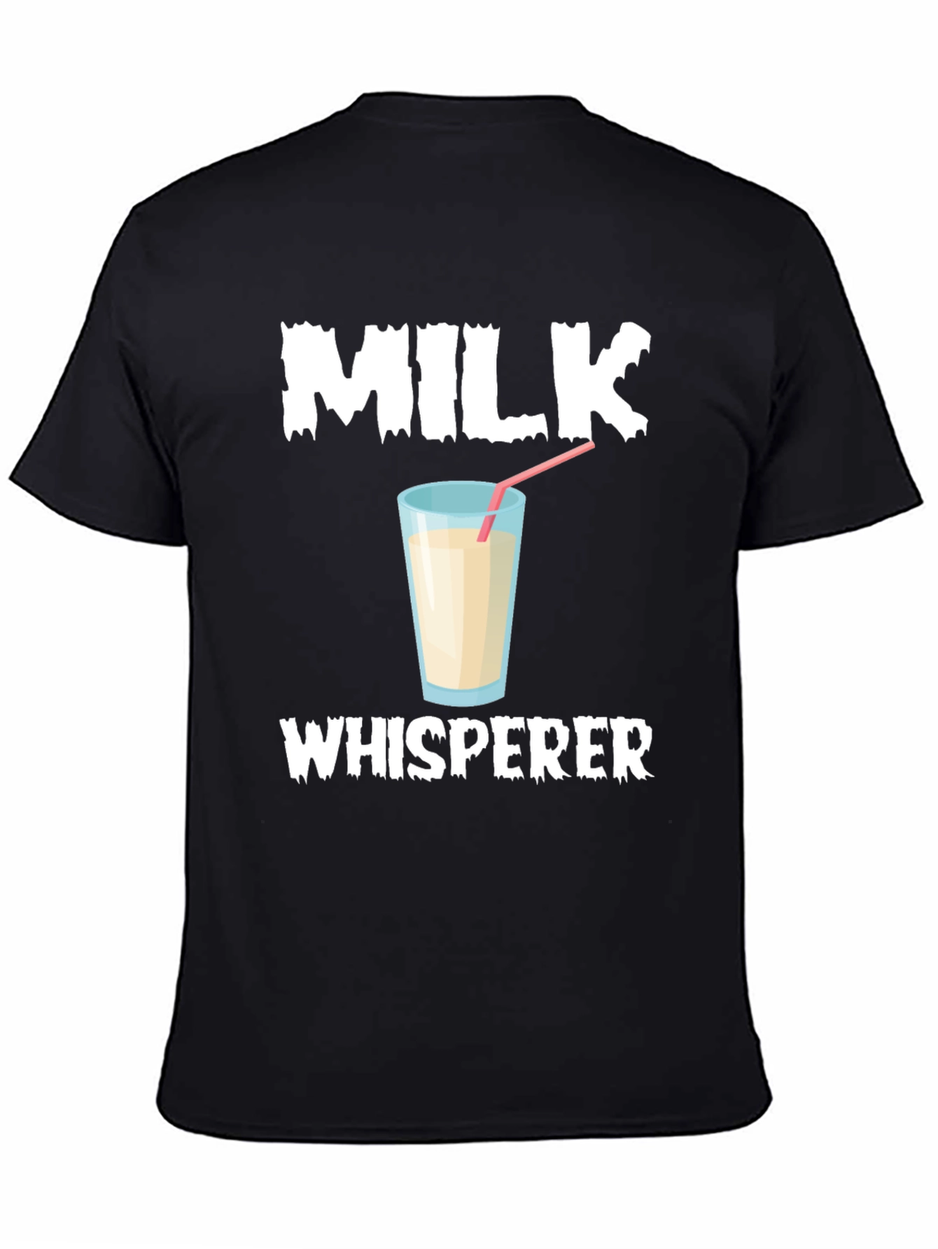 Black Milk Whisperer T-Shirt, Funny Milk Lover Tee view 4
