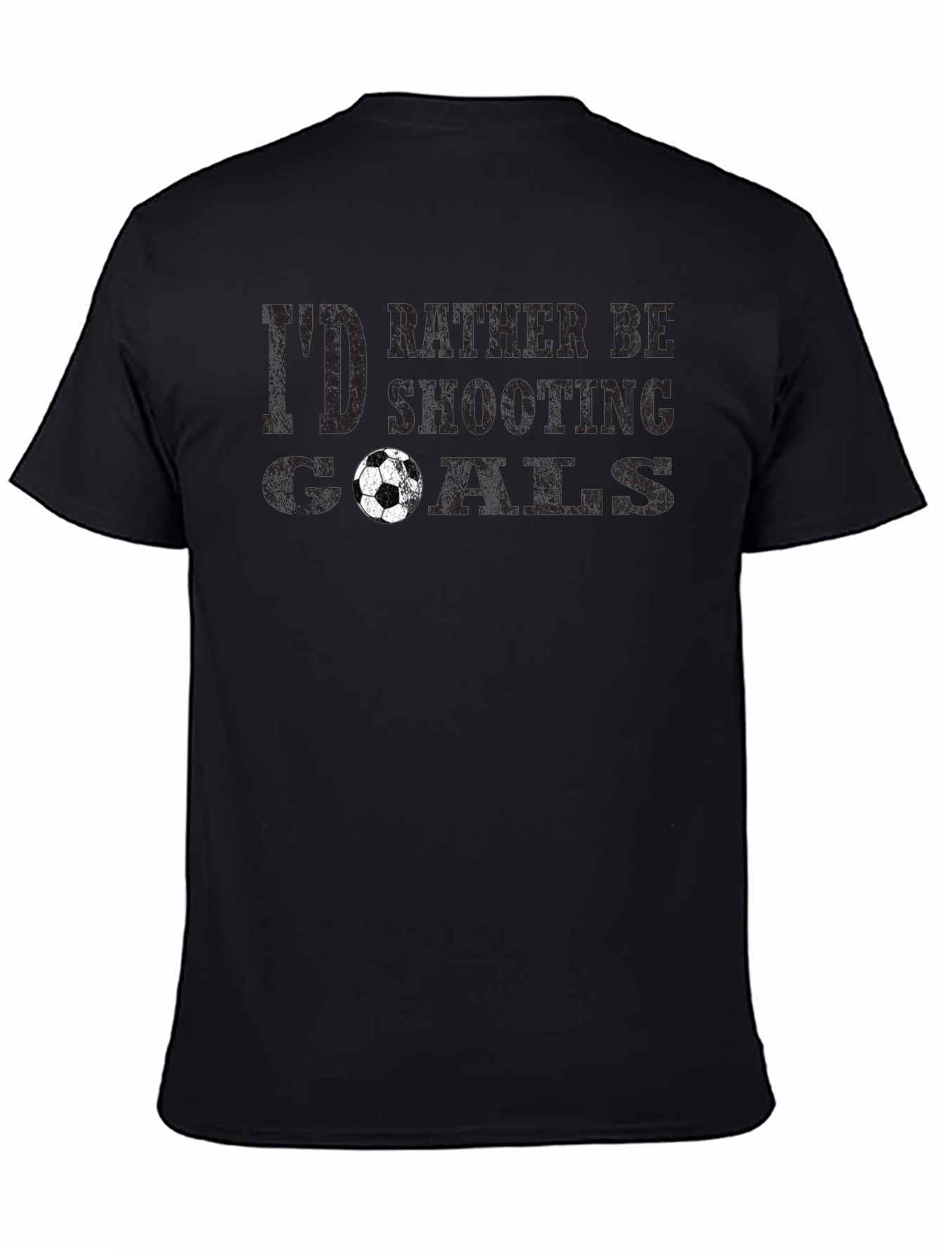 Black Soccer Goals Graphic Tee view 4