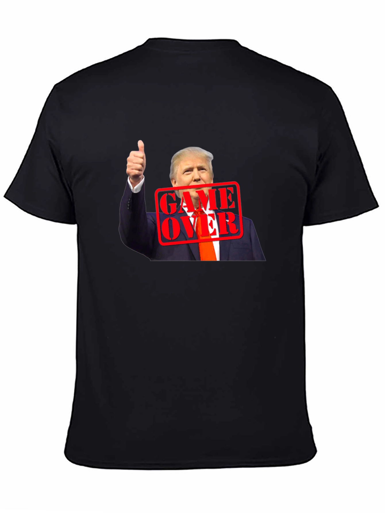 Black Trump Game Over Graphic Tee view 4