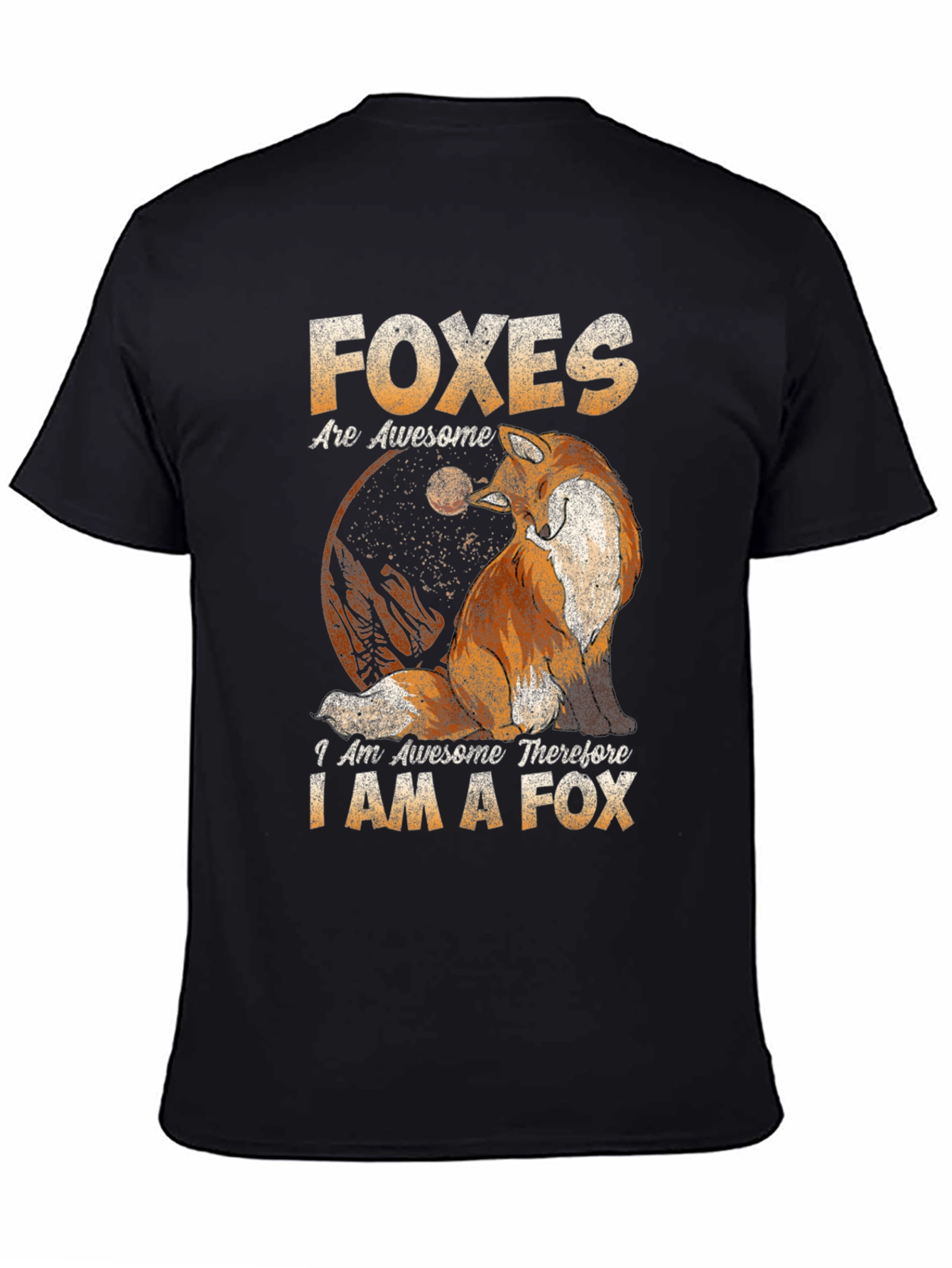 Black Foxes Are Awesome T-Shirt view 4