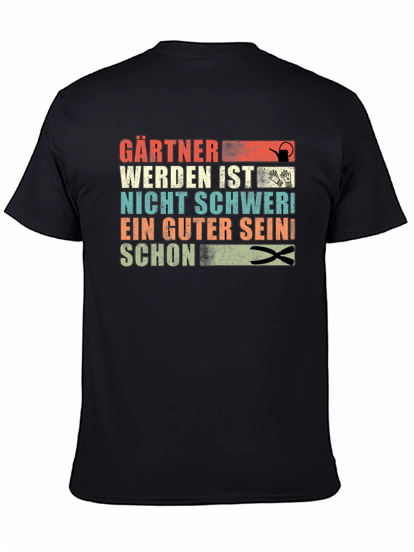 Black Gärtner Werden T-Shirt - Funny Gardener Gift Tee view 4