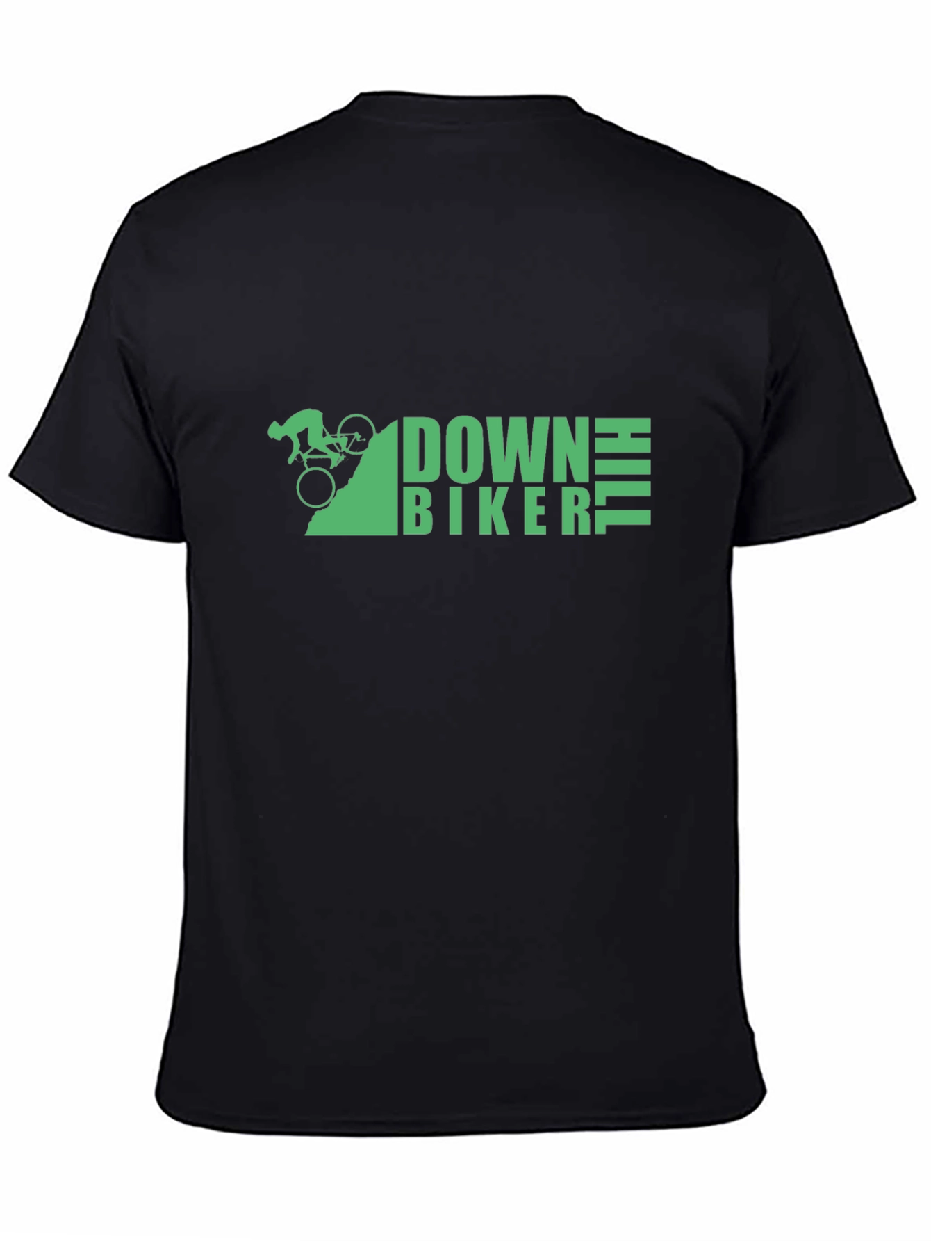 Black Downhill Biker Graphic T-Shirt view 4