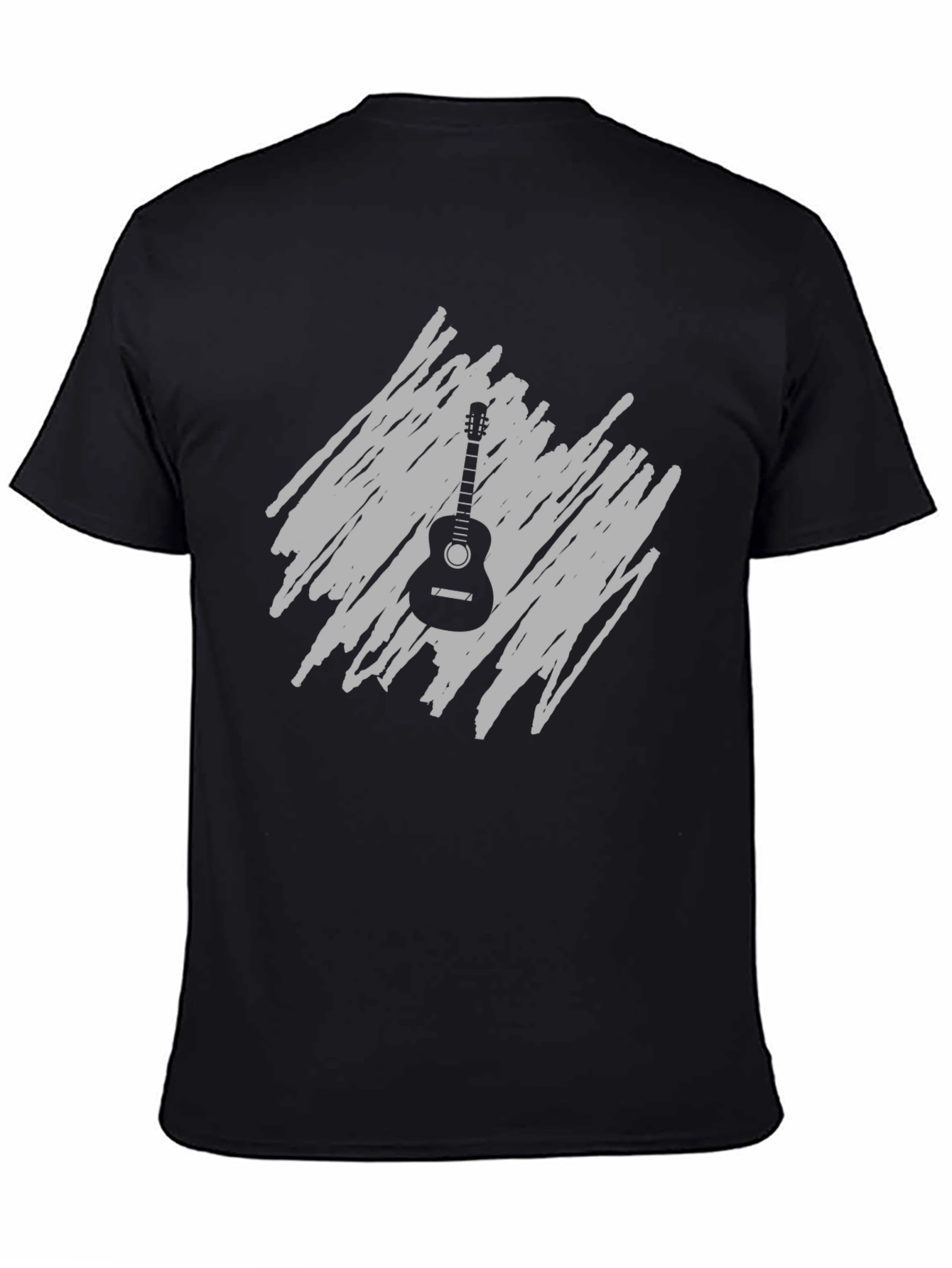 Black Guitar Graphic T-Shirt - Music Lover's Tee view 4