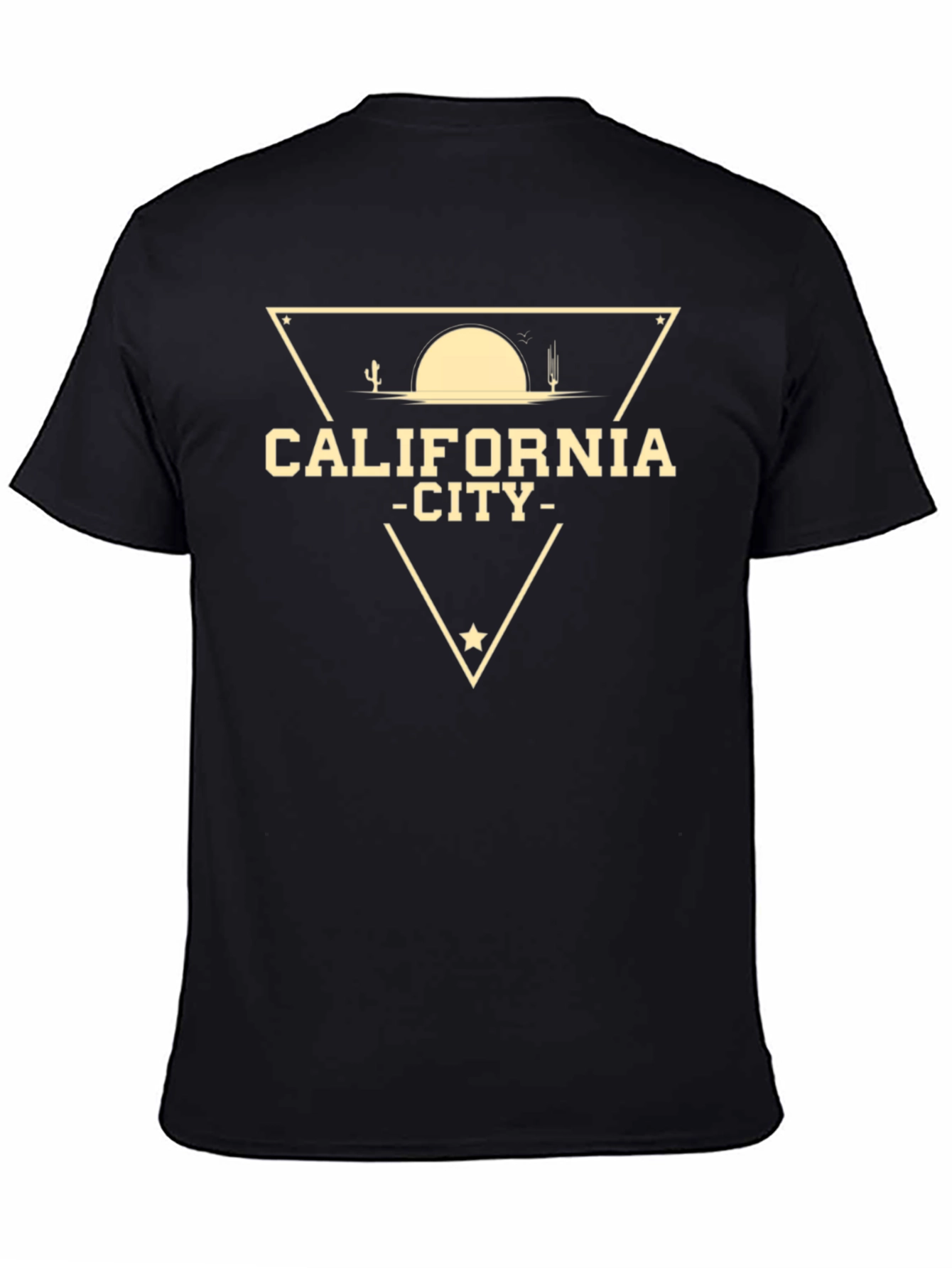 Black California City T-Shirt - Desert Graphic Tee view 4