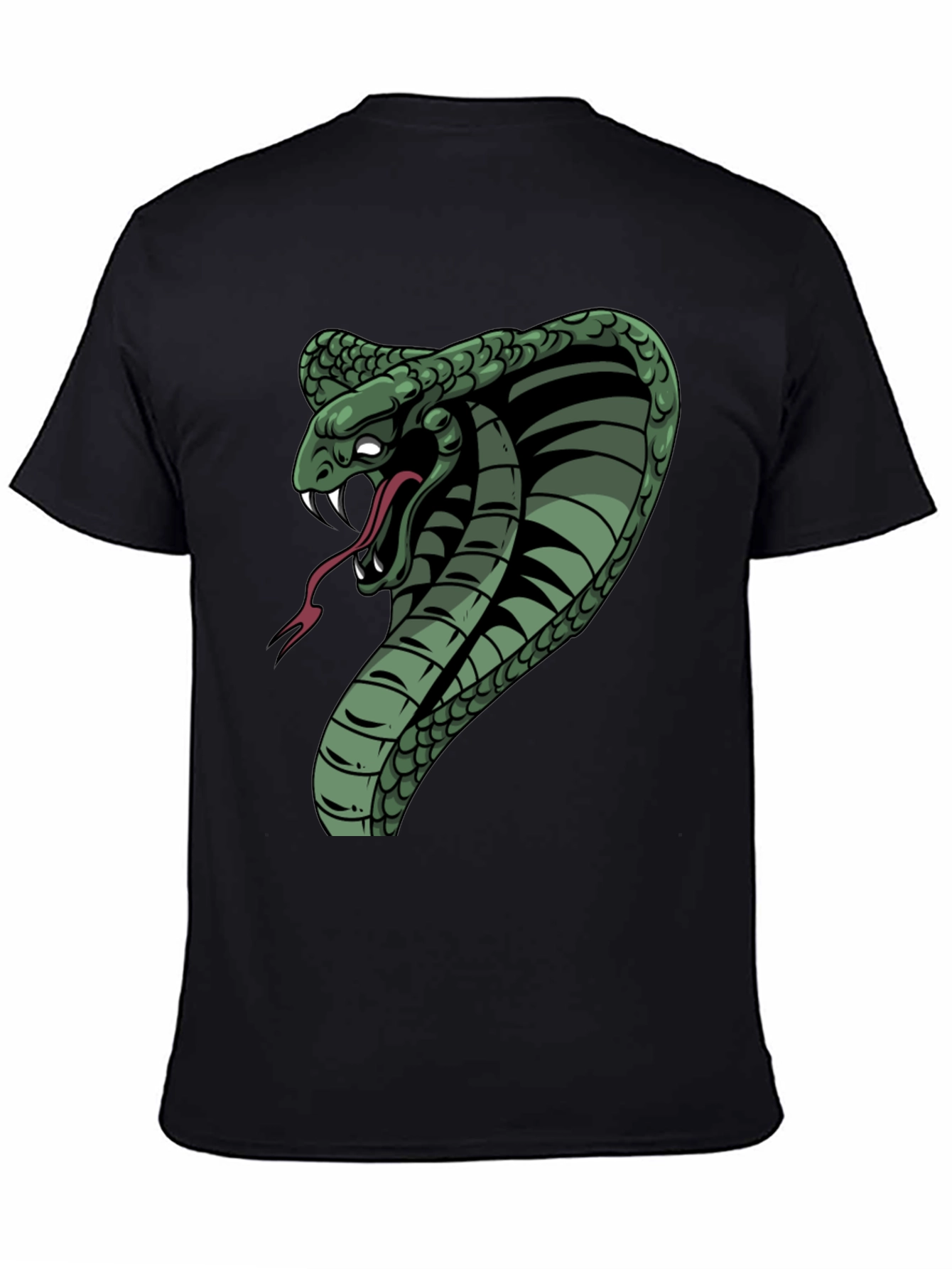 Black Cobra Graphic Tee - Men's Black T-Shirt view 4