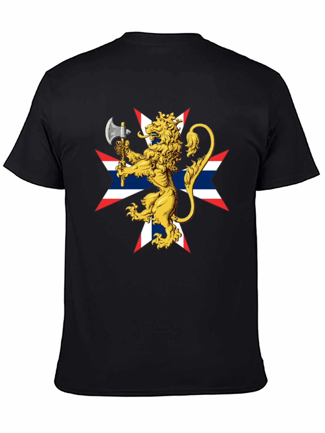 Black Lion Rampant Axe Black T-Shirt view 4