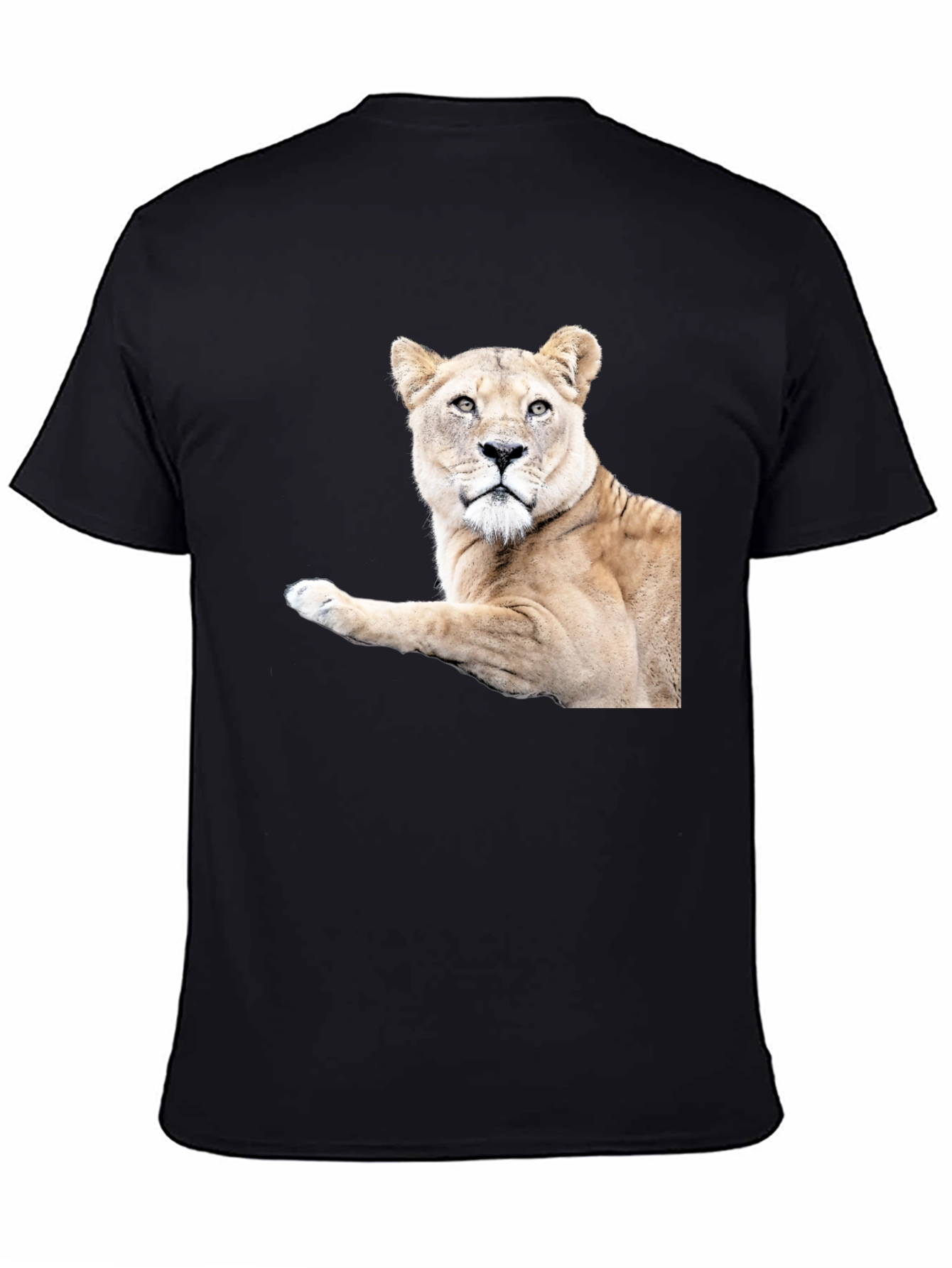 Black Lioness Graphic Tee - Black Unisex T-Shirt view 4