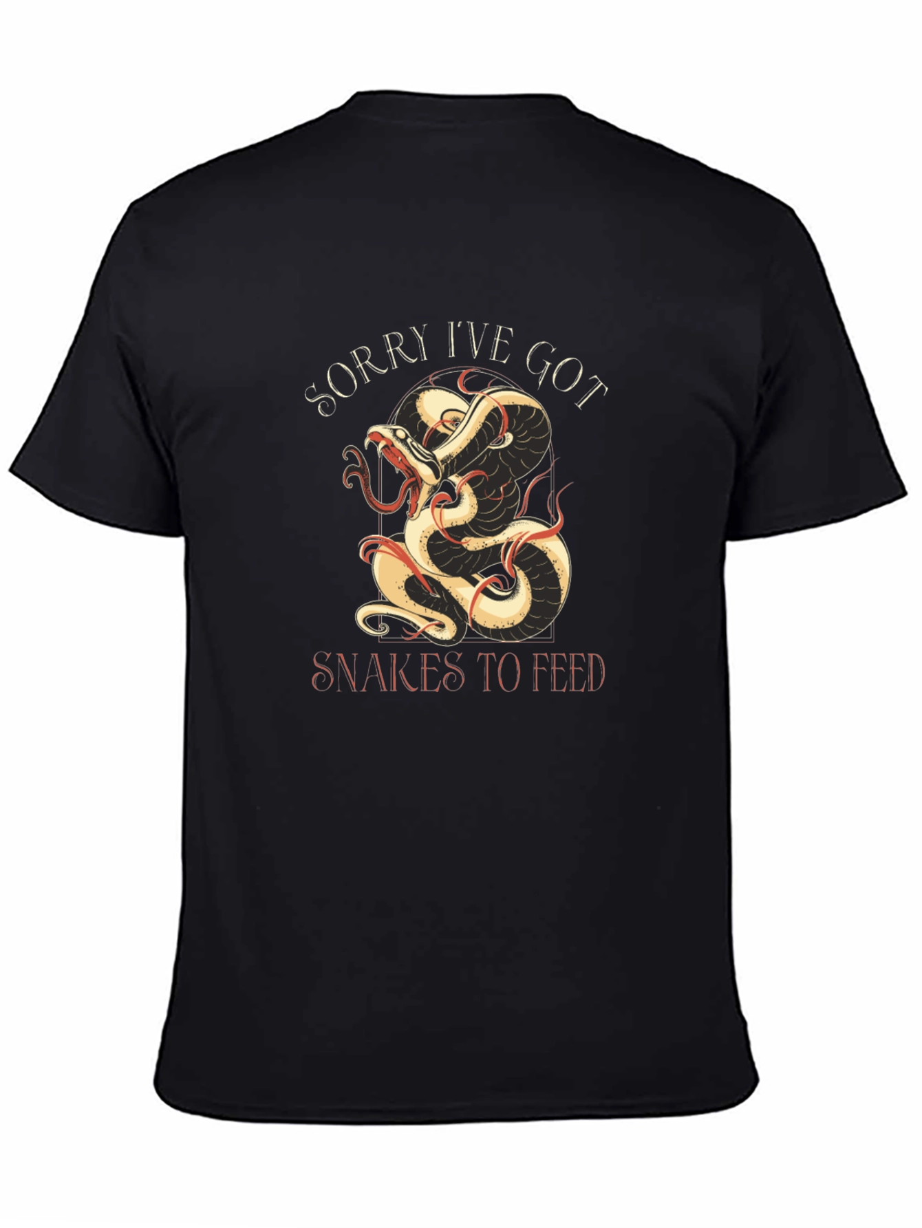Black Snakes To Feed Graphic Tee - Black Cotton view 4