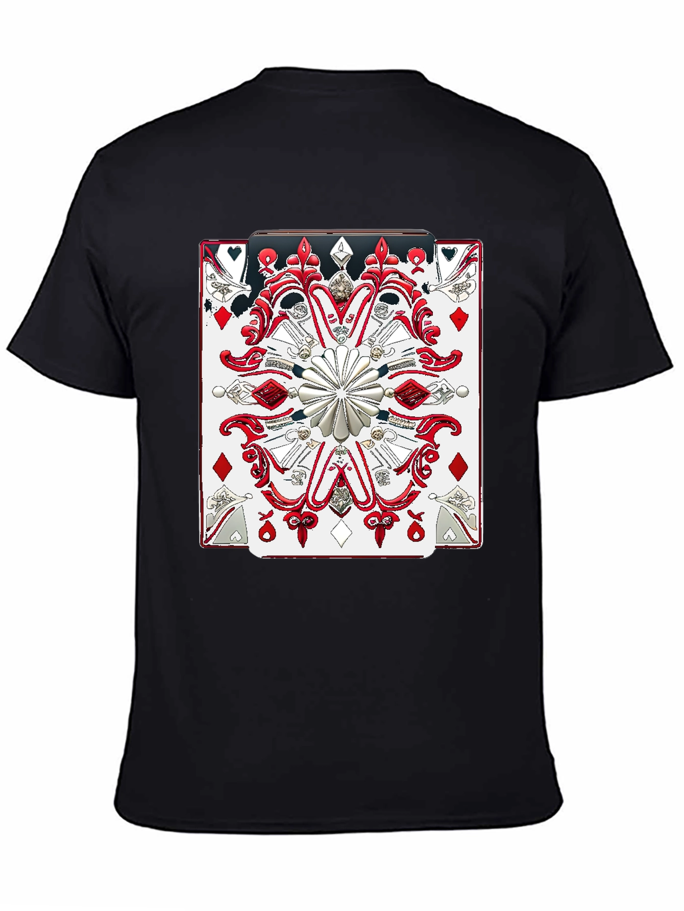 Black Playing Card Graphic Tee - Bold & Unique Design view 4