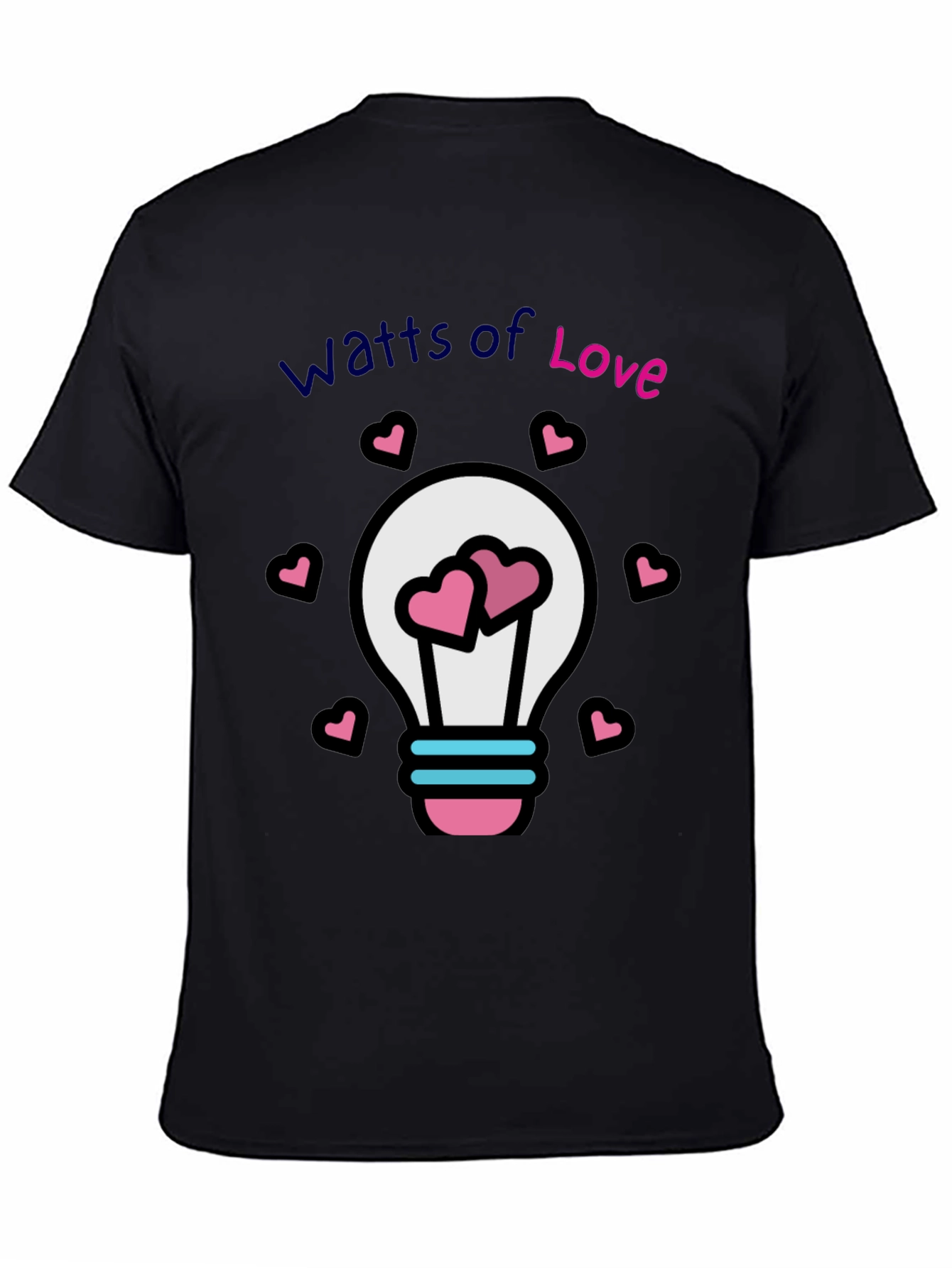 Black Watts of Love T-Shirt view 4