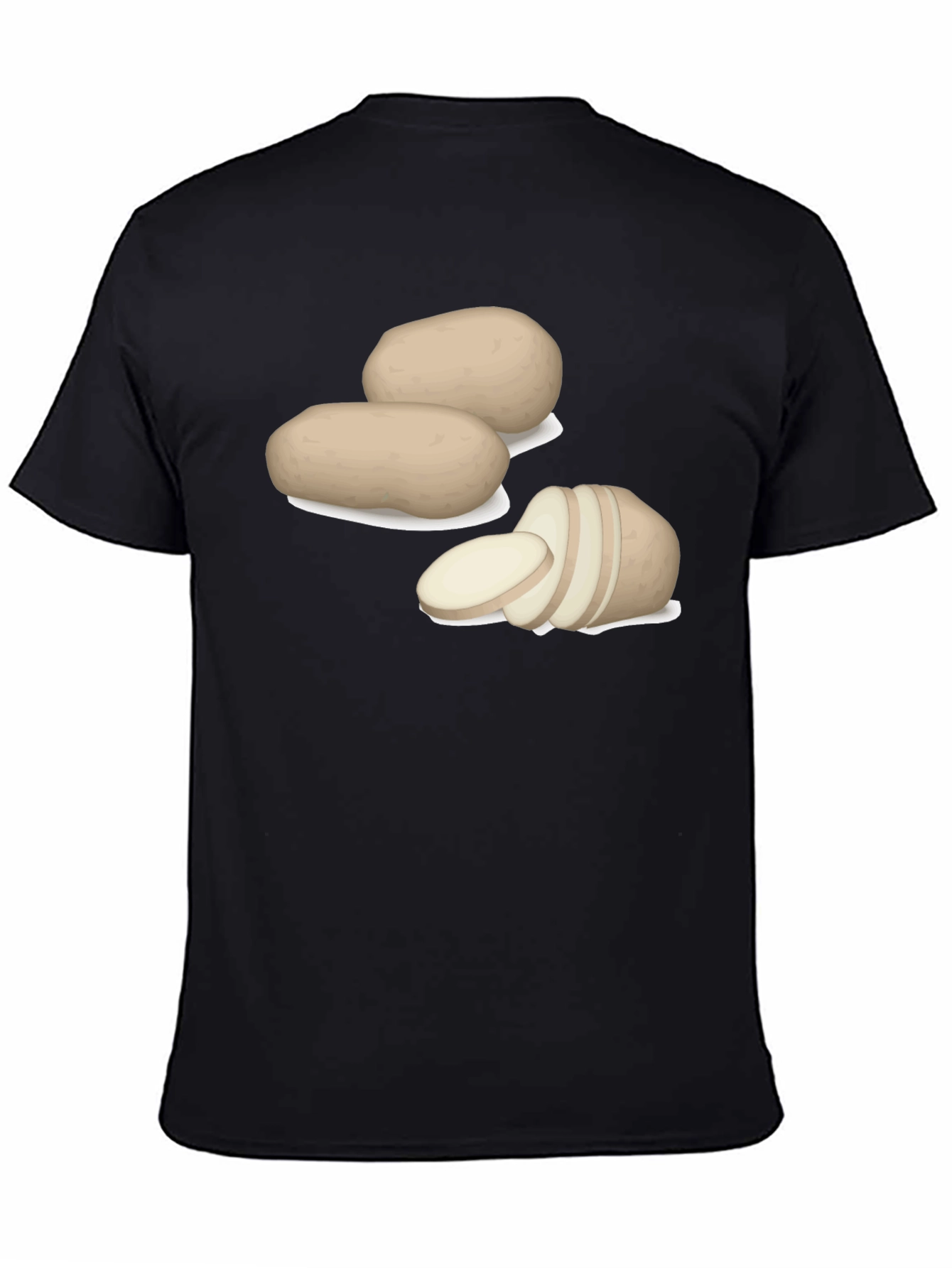 Black Potato Graphic Tee - Funny Foodie Shirt view 4