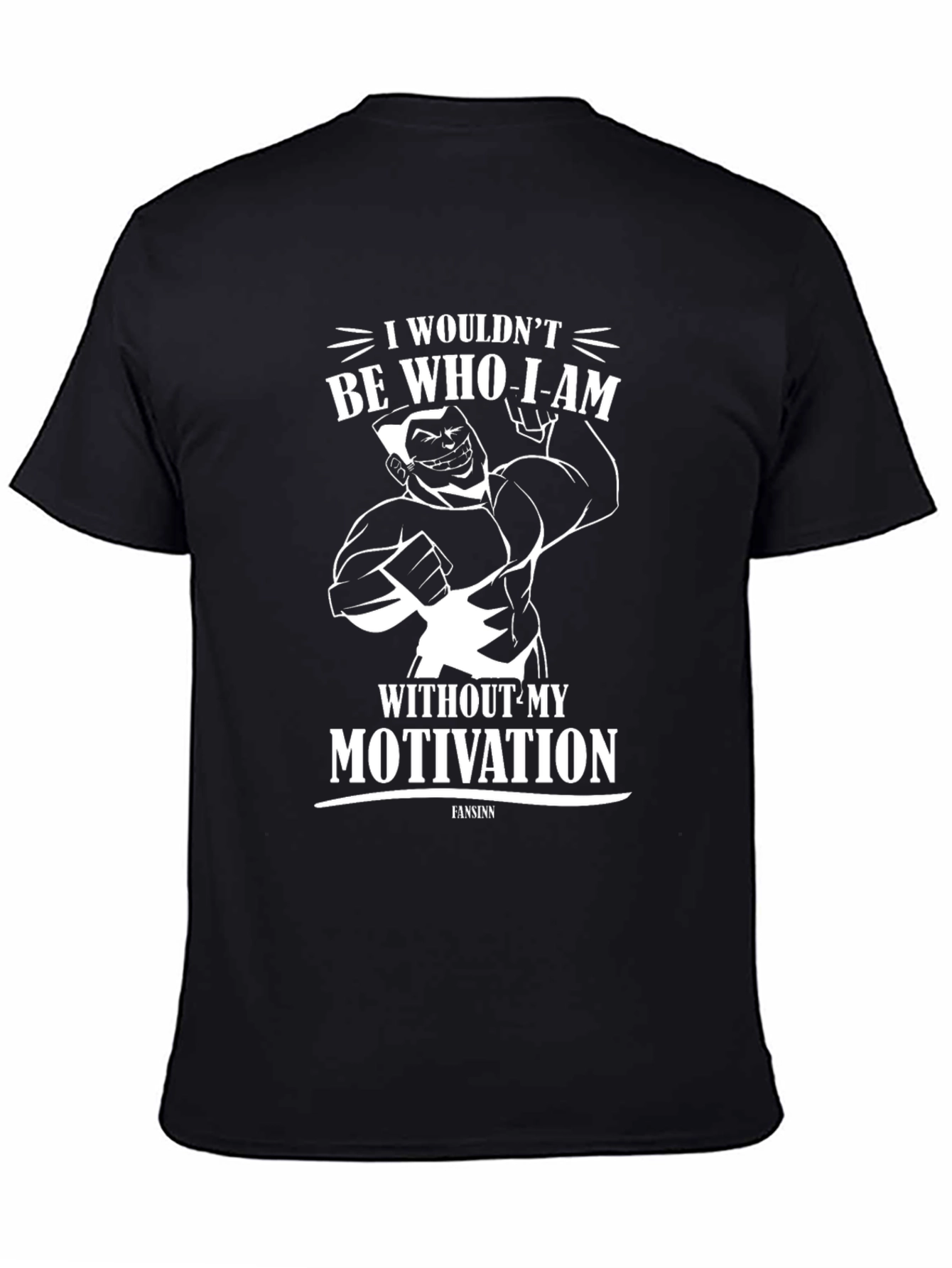 Black Motivational Graphic T-Shirt - I Wouldn't Be Who I Am view 4