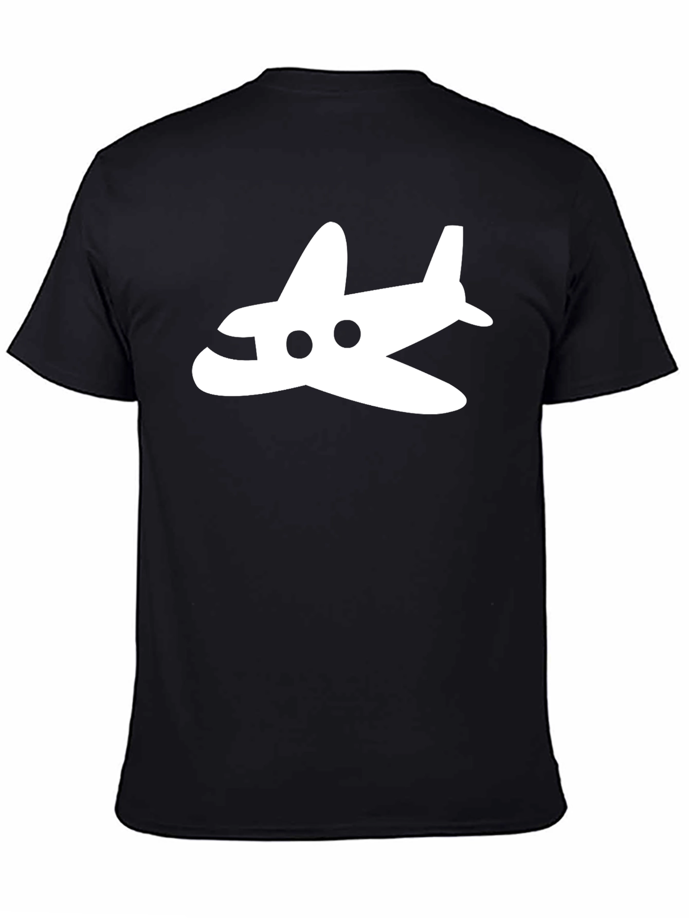 Black Airplane Graphic T-Shirt | Black Casual Tee view 4