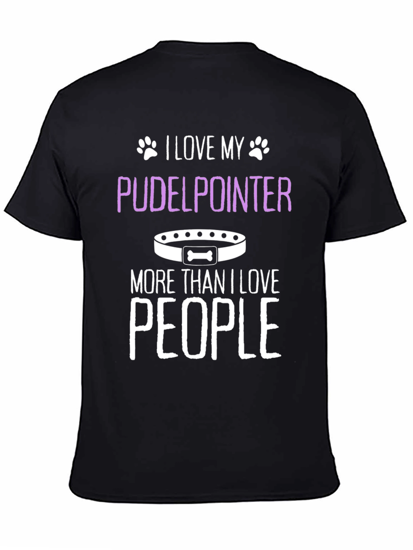 Black I Love My Pudelpointer T-Shirt - Dog Lover Tee view 4