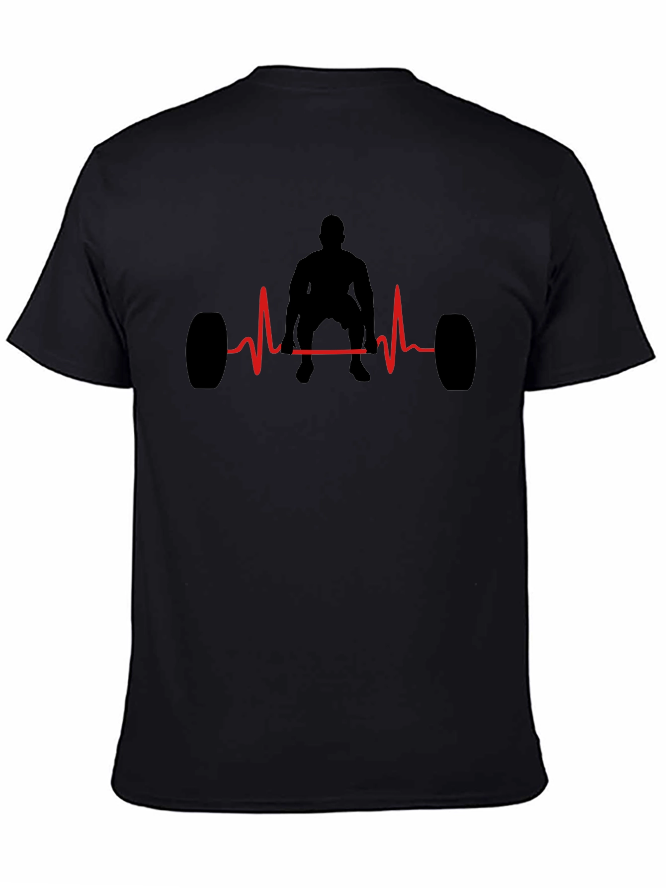 Black Workout Heartbeat T-Shirt view 4