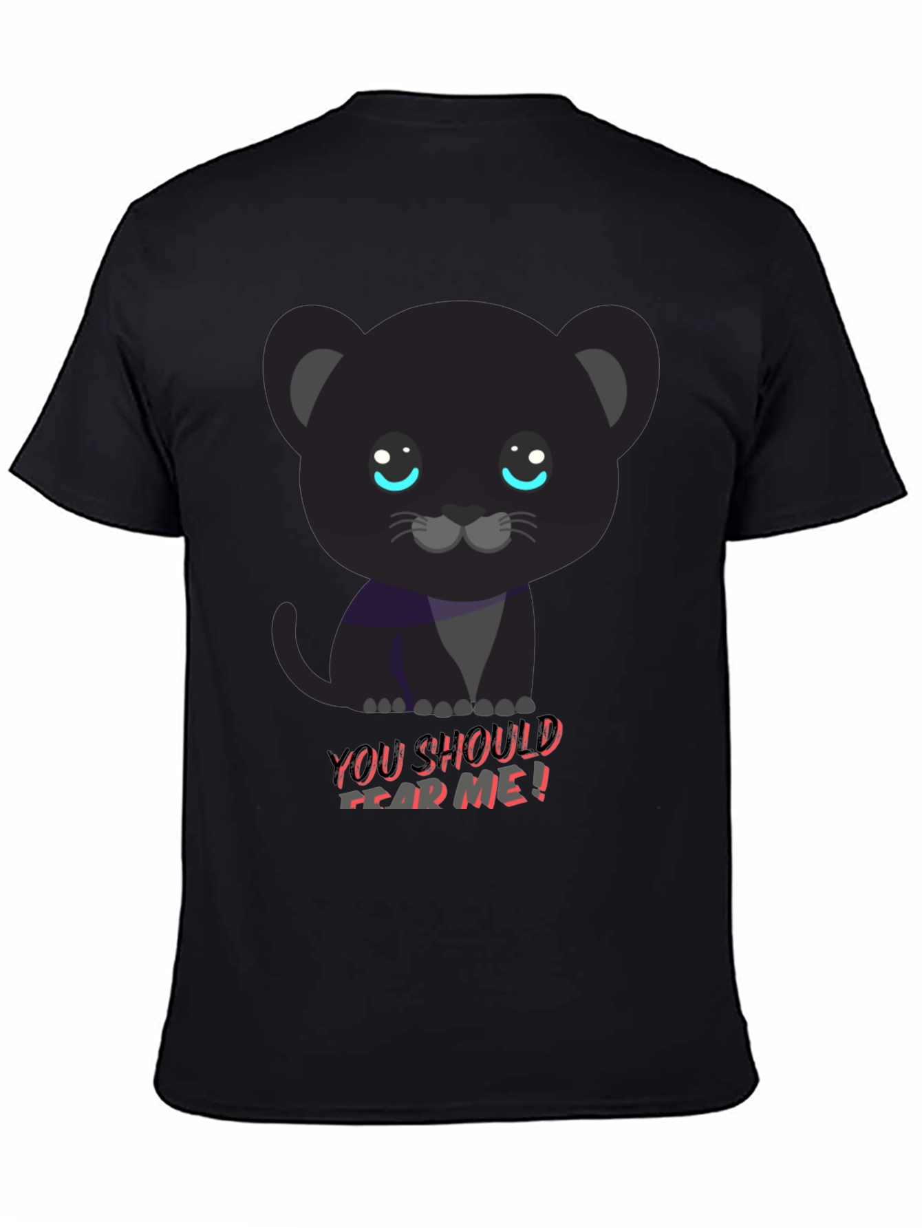 Black Cute Black Panther Tee - You Should Fear Me! view 4