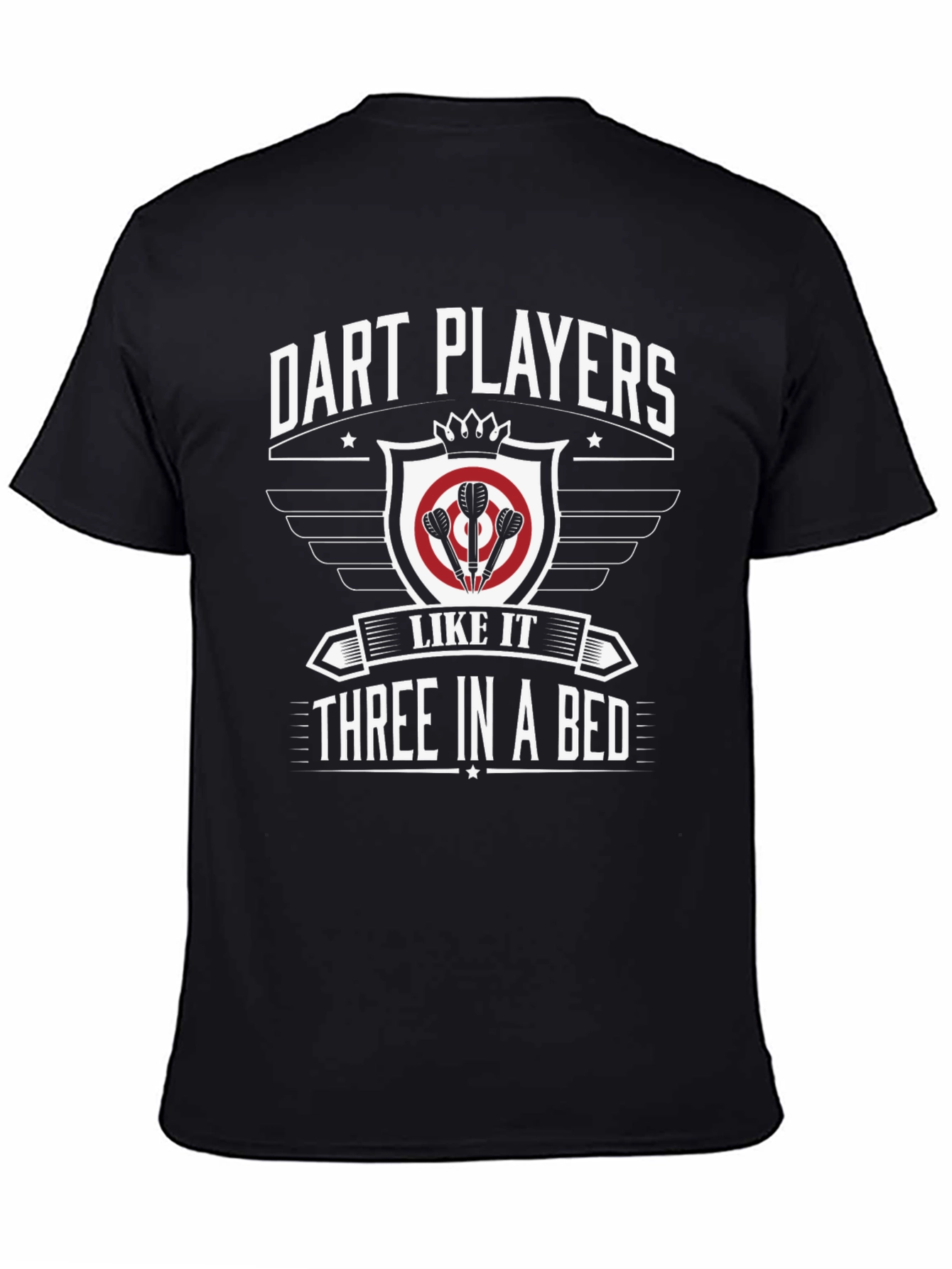Black Dart Players Three in a Bed Graphic Tee view 4