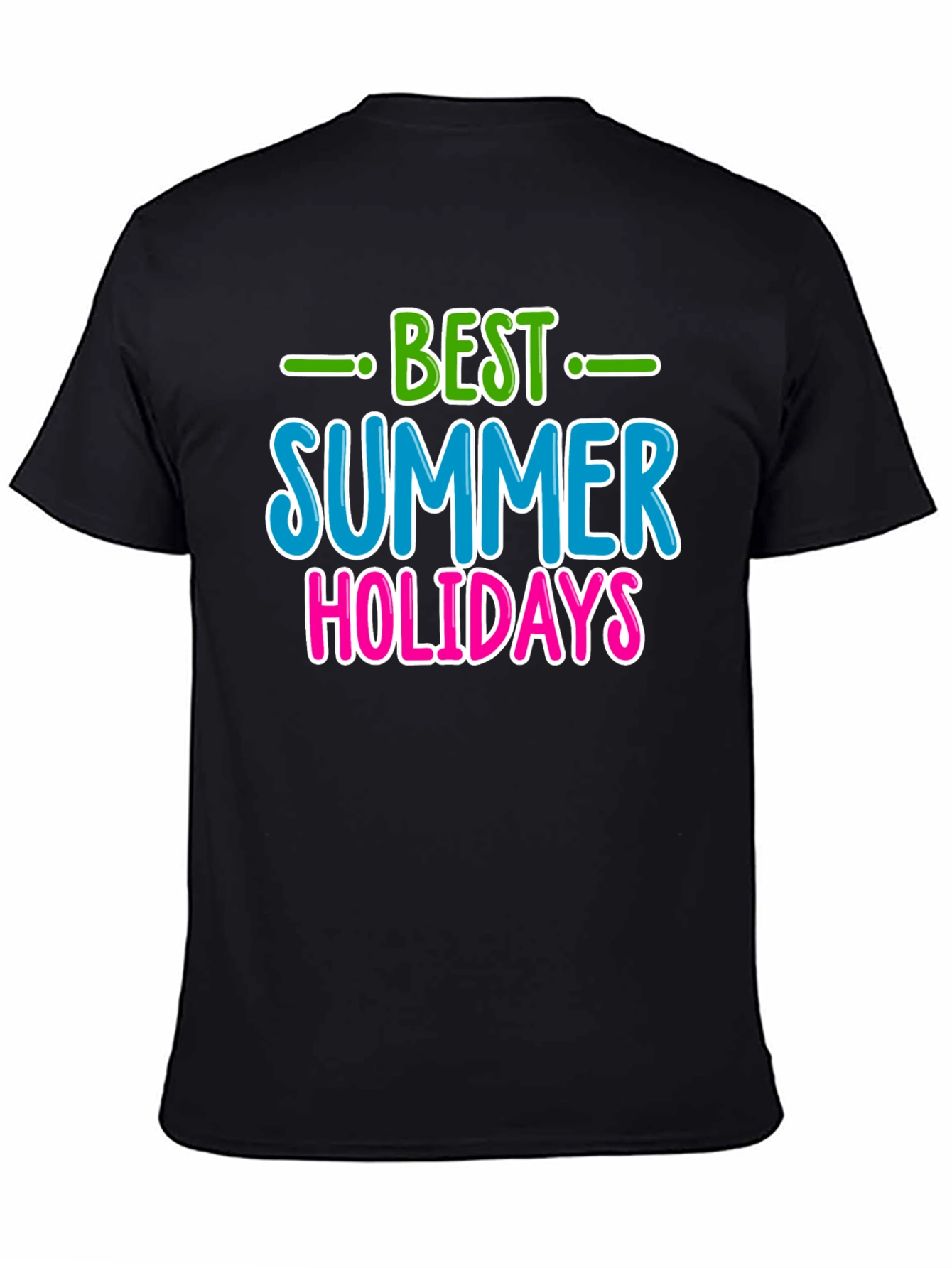 Black Best Summer Holidays Graphic Tee view 4
