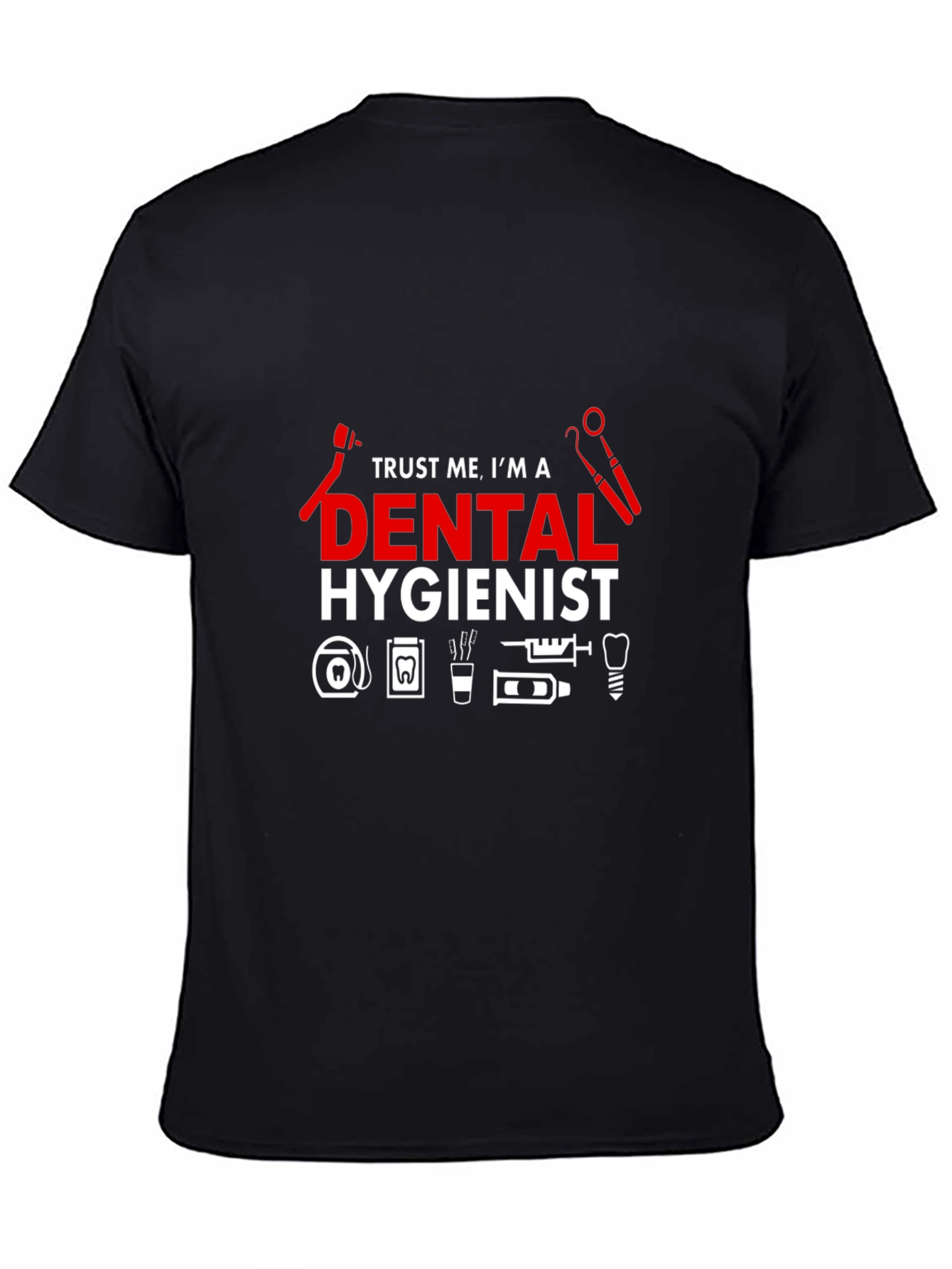 Black Dental Hygienist T-Shirt view 4