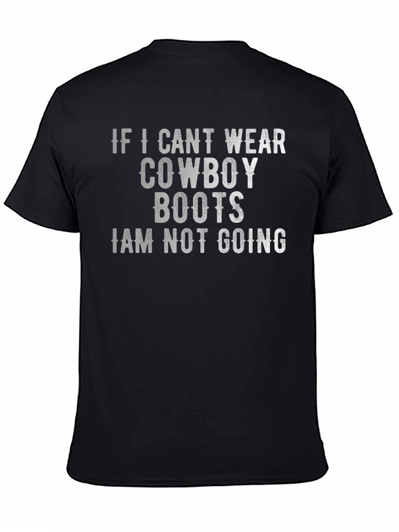 Black Cowboy Boots Graphic Tee - Western Style view 4