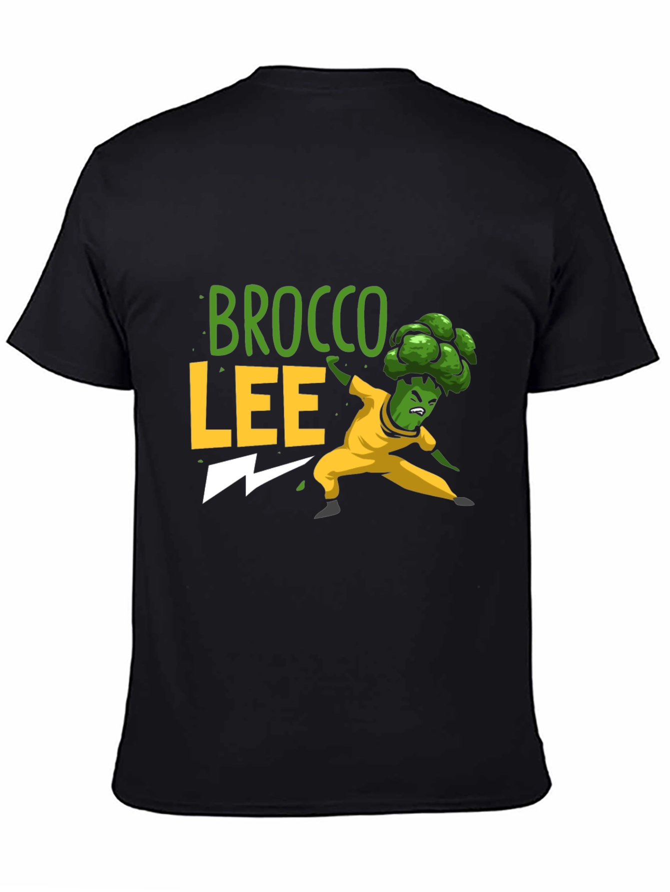 Black Brocco Lee Black T-Shirt - Funny Martial Arts Tee view 4