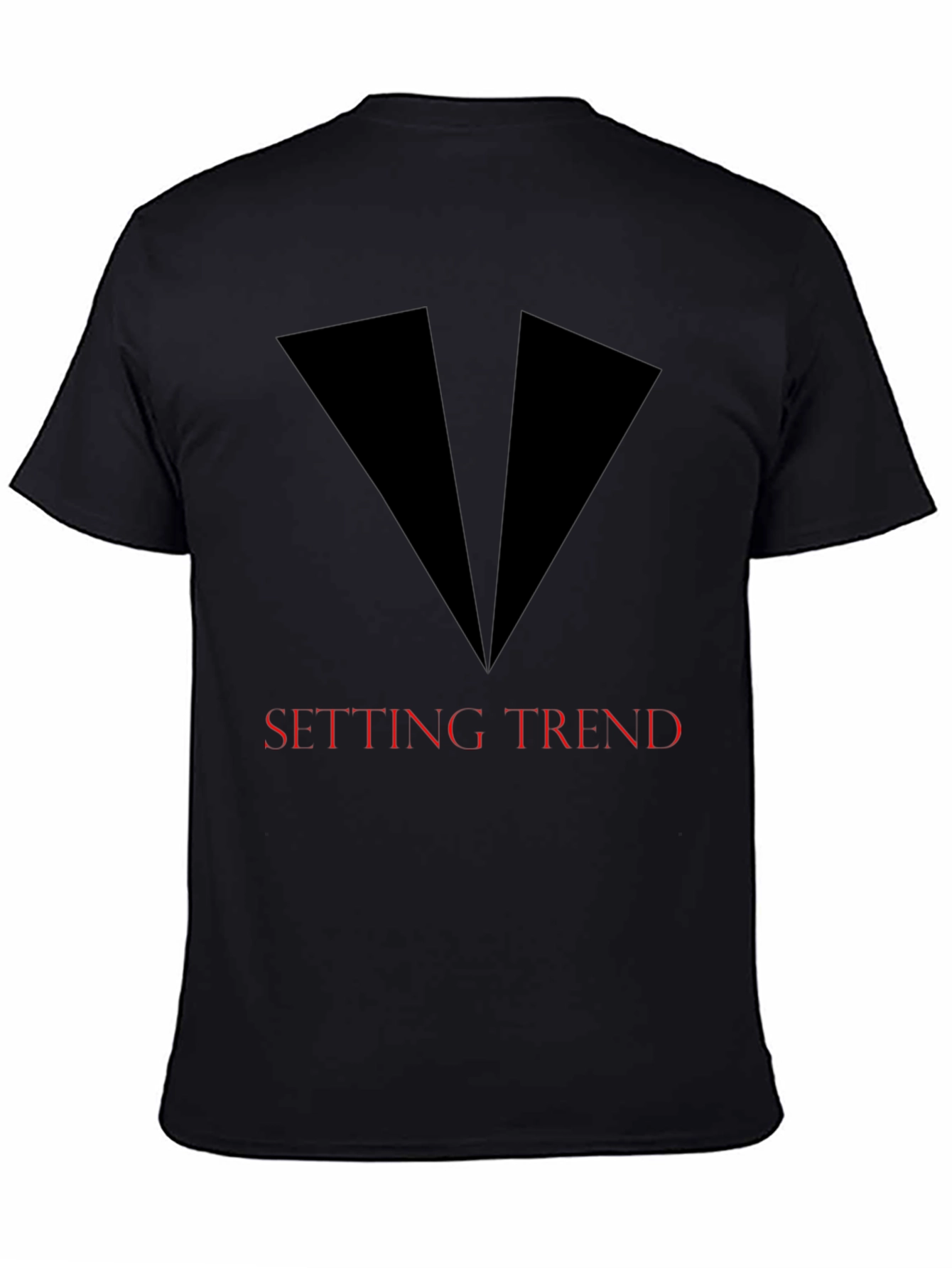 Black Setting Trend Graphic Tee - Sleek Black Design view 4