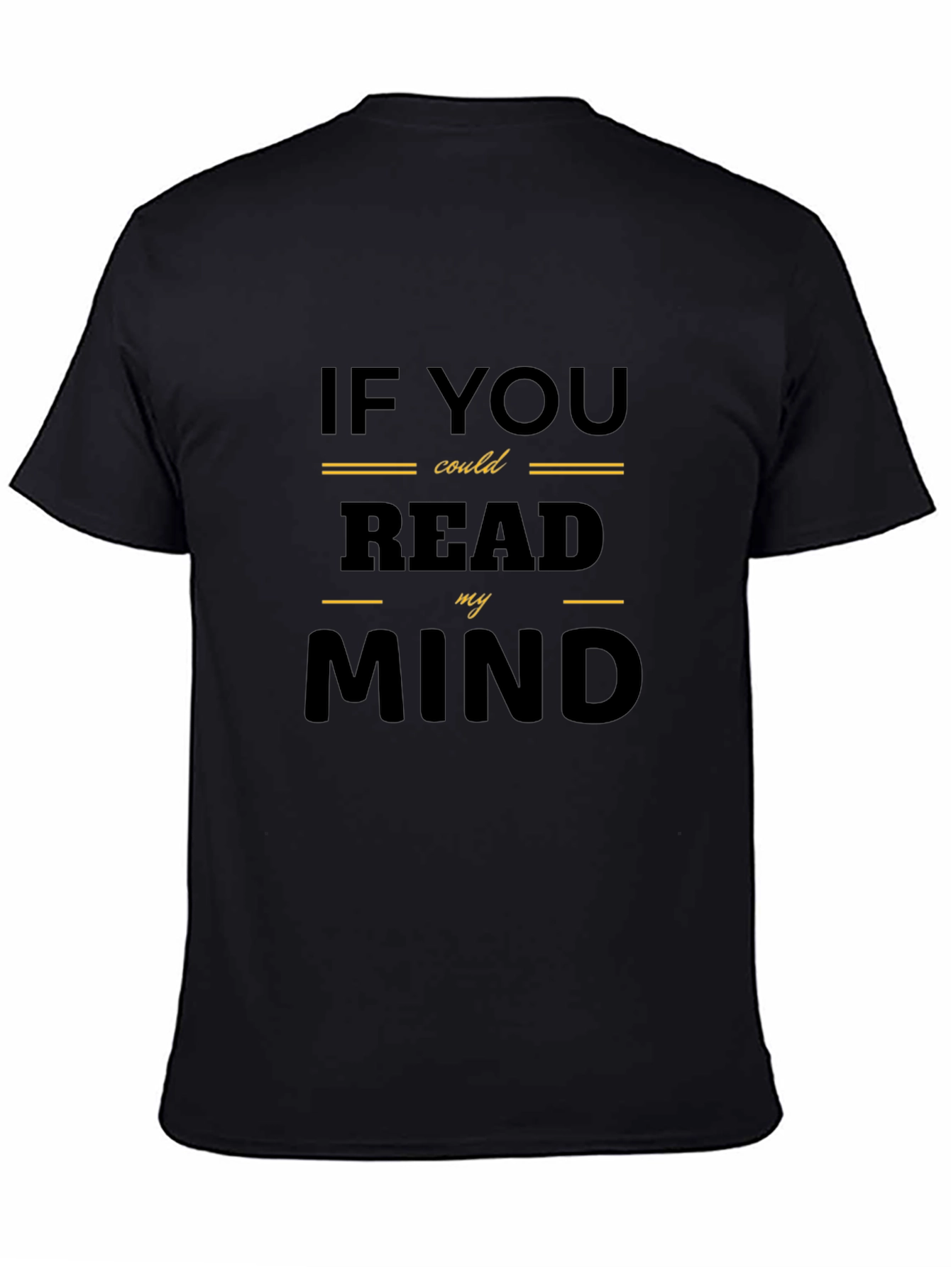 Black Mind Reader Tee - Funny Graphic T-Shirt view 4