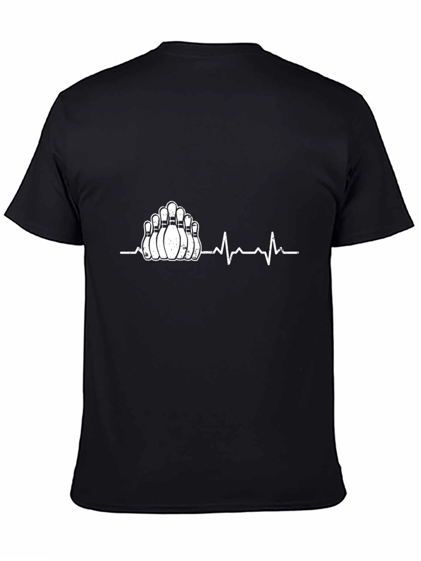 Black Bowling Heartbeat T-Shirt - Strike Life Tee view 4
